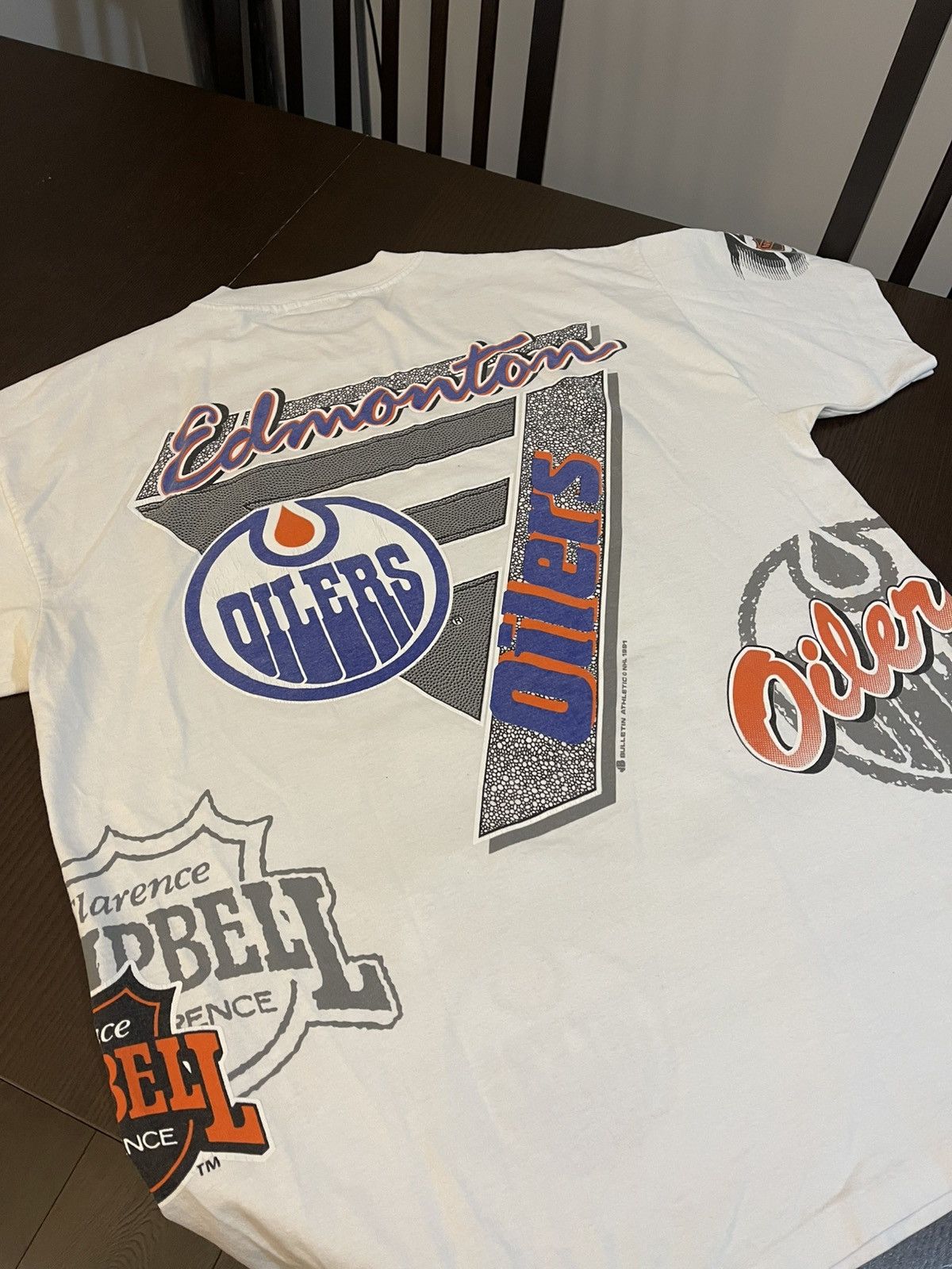 NHL Vintage 1991 Edmonton Oilers Bulletin AOP Size US XL / EU 56 / 4 - 5 Thumbnail