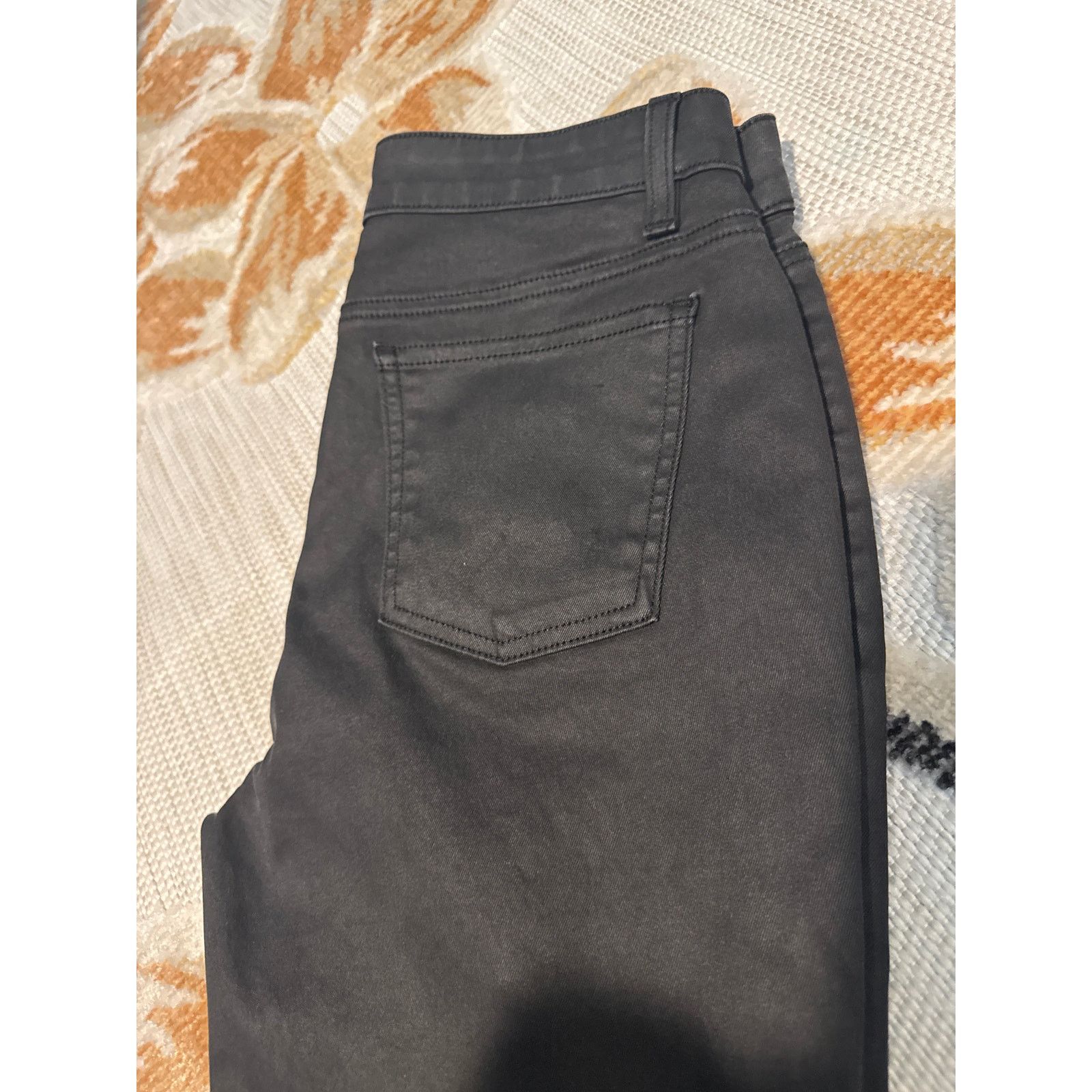 Eileen Fisher Eileen Fisher Waxed Black Denim Organic Jeans Size 27" / US 4 / IT 40 - 4 Thumbnail