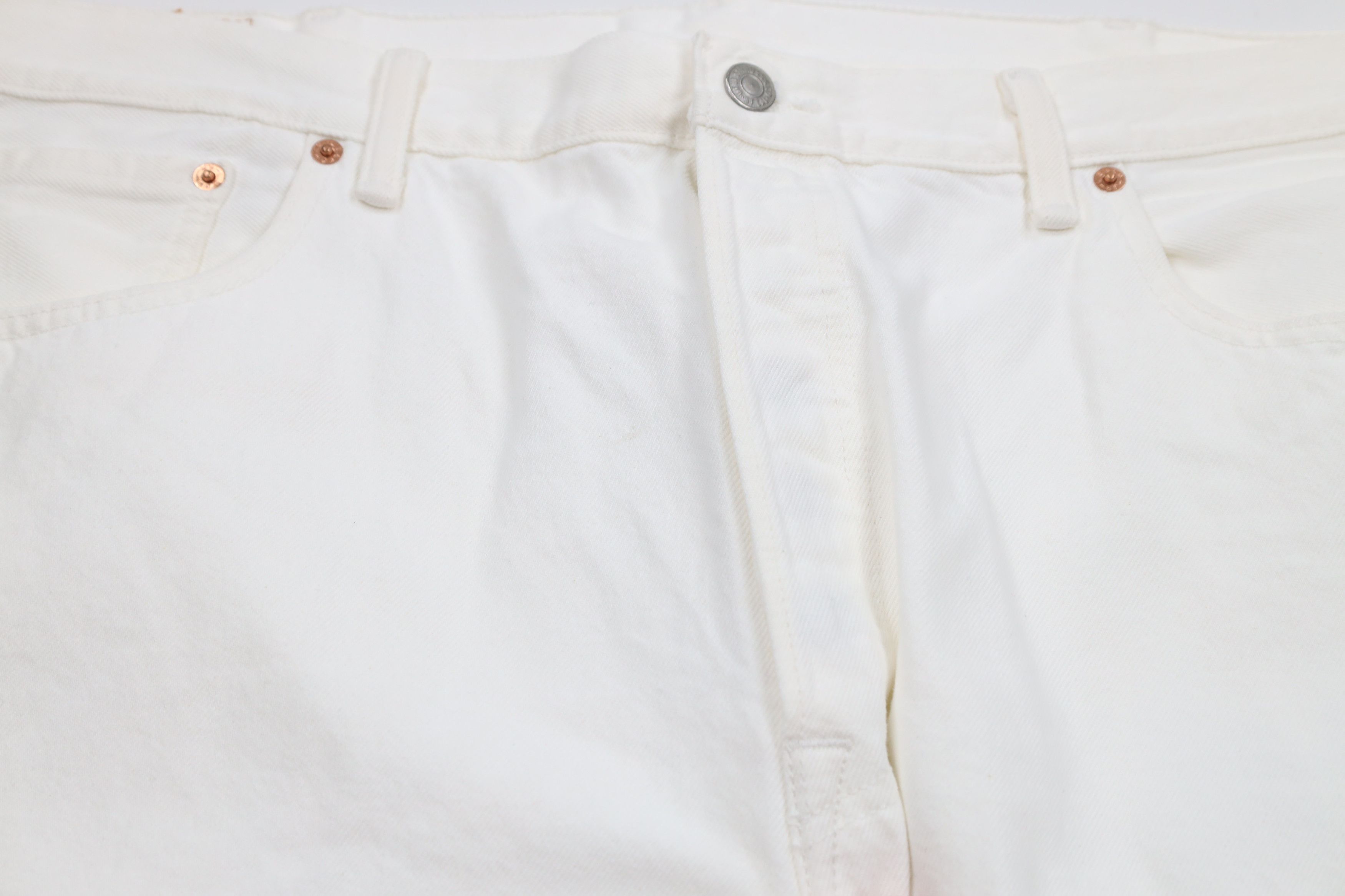 Levi's × Vintage Y2K Levis 501xx Fit Button Fly Denim Jeans White Cotton Size US 40 / EU 56 - 7 Thumbnail