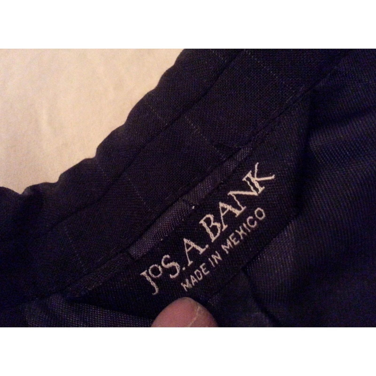 Jos. A. Bank Mens Jos. A Bank Black Wool Suit 40L Stripes 29x33 Size 40R - 4 Thumbnail