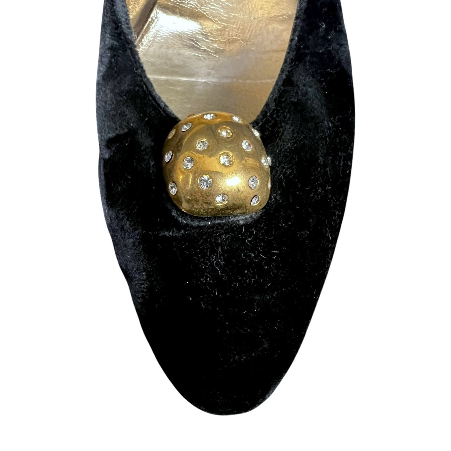 Salvatore Ferragamo Vtg Salvatore Ferragamo US9 Black Velvet Kitten Heel Pumps Size US 9 / IT 39 - 7 Thumbnail