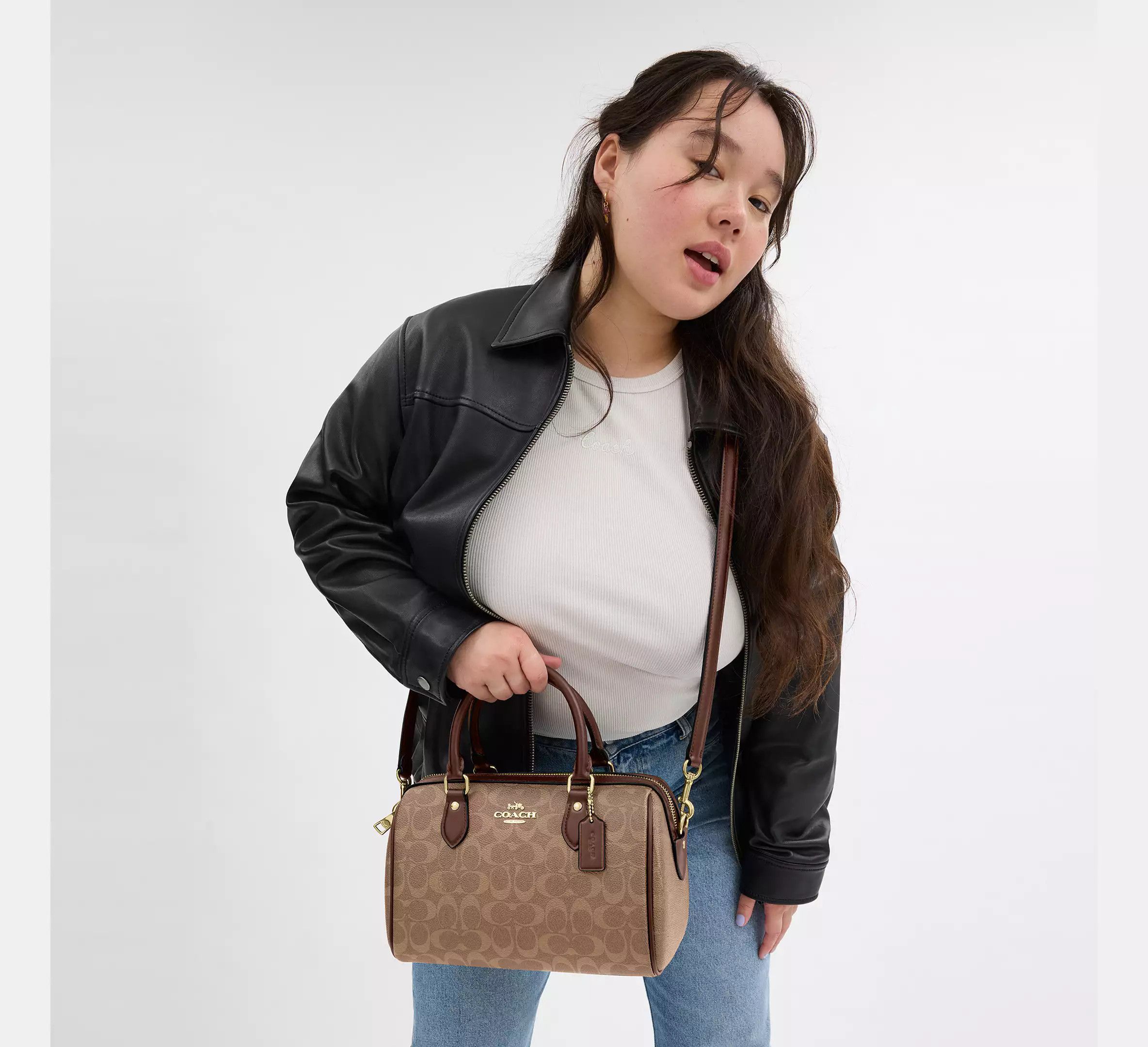 Coach Rowan Satchel Bag In Signature Canvas CV961 Size ONE SIZE - 3 Thumbnail