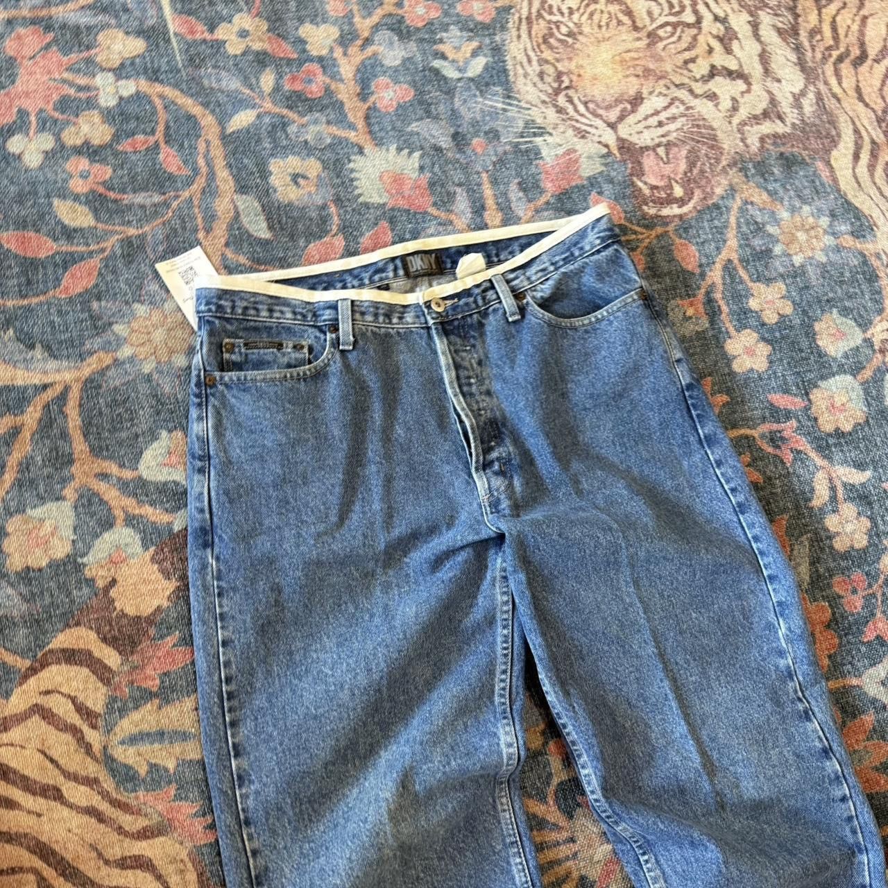 DKNY × Vintage Vintage 90’s DKNY Baggy Selvedge Waist Jeans Size US 36 / EU 52 - 2 Thumbnail