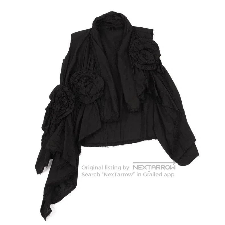 Comme des Garcons Comme Des Garcons size F Vintage Black Rose Flower Vest To Size S / US 4 / IT 40 - 2 Thumbnail