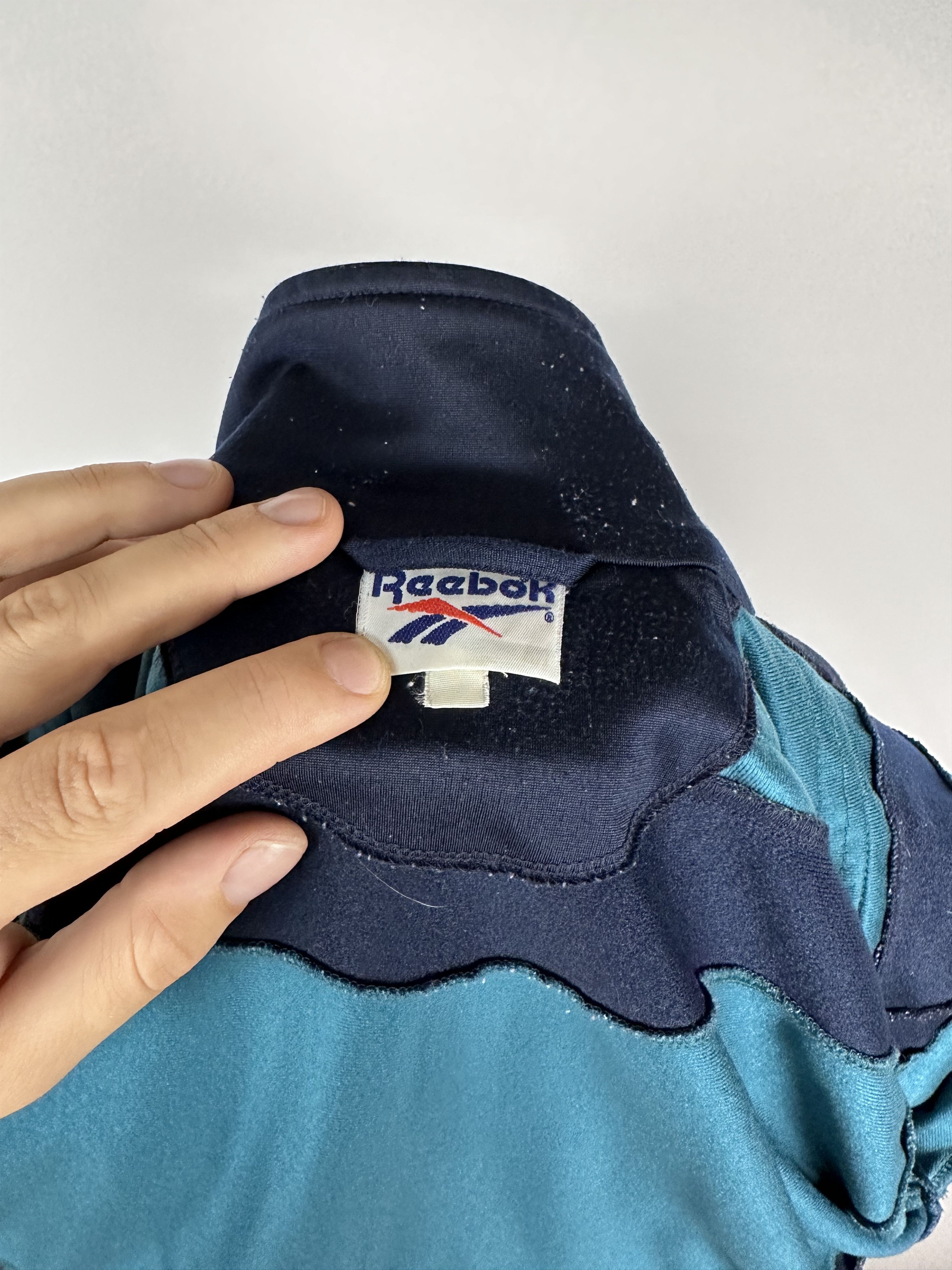 Reebok × Vintage Reebok Vintage 90s Blue Green Track Tracksuit Top Jacket Size US XS / EU 42 / 0 - 10 Thumbnail