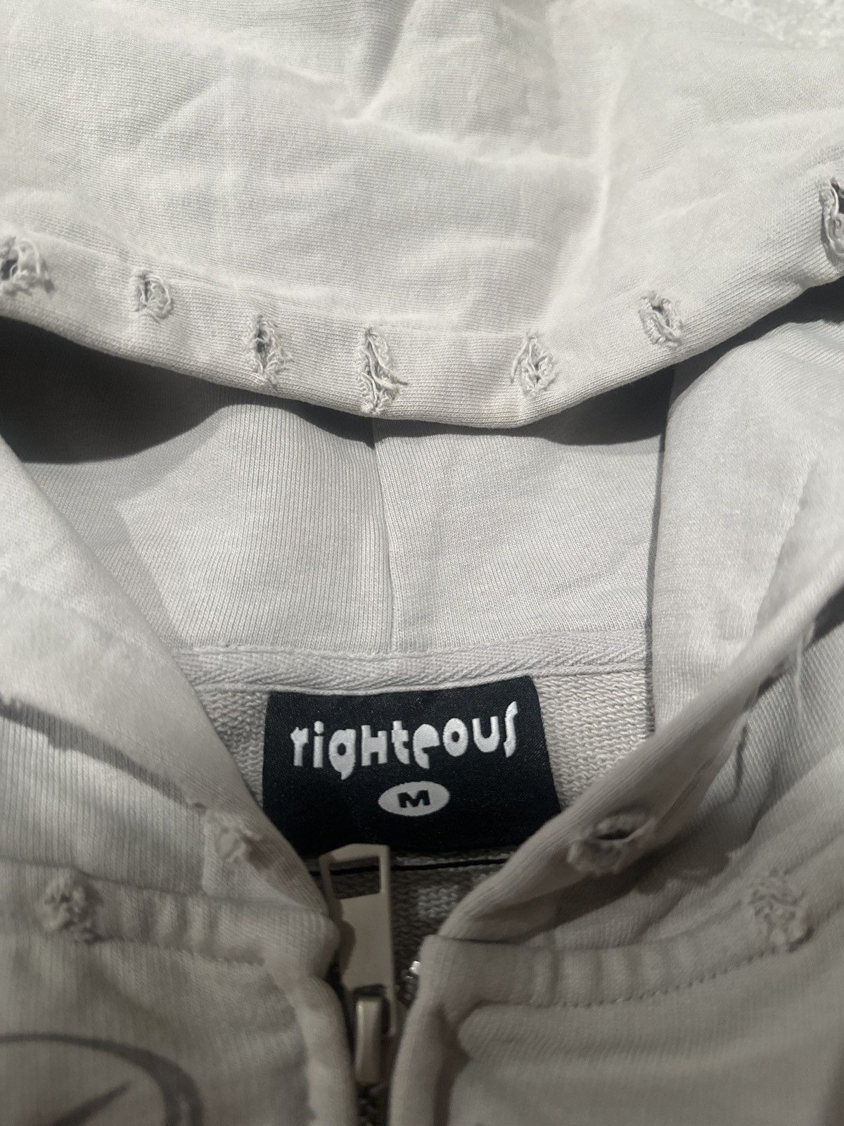 Other Righteous Tatted Believer Grey Zipup Hoodie Size US M / EU 48-50 / 2 - 3 Thumbnail