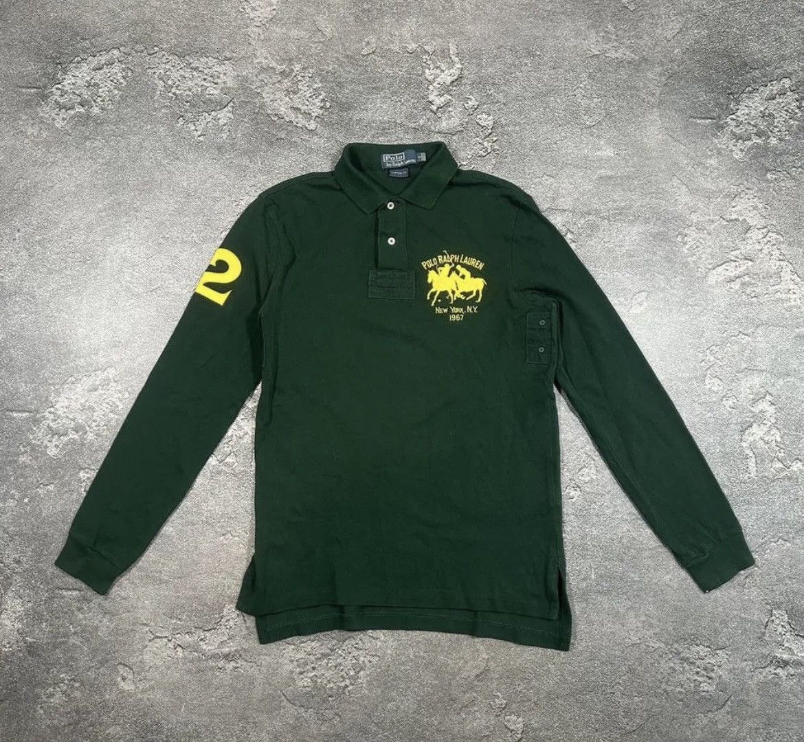 Polo Ralph Lauren × Vintage Polo Ralph Lauren Custom Fit Long Sleeve Polo Shirt Size US S / EU 44-46 / 1 - 1 Thumbnail