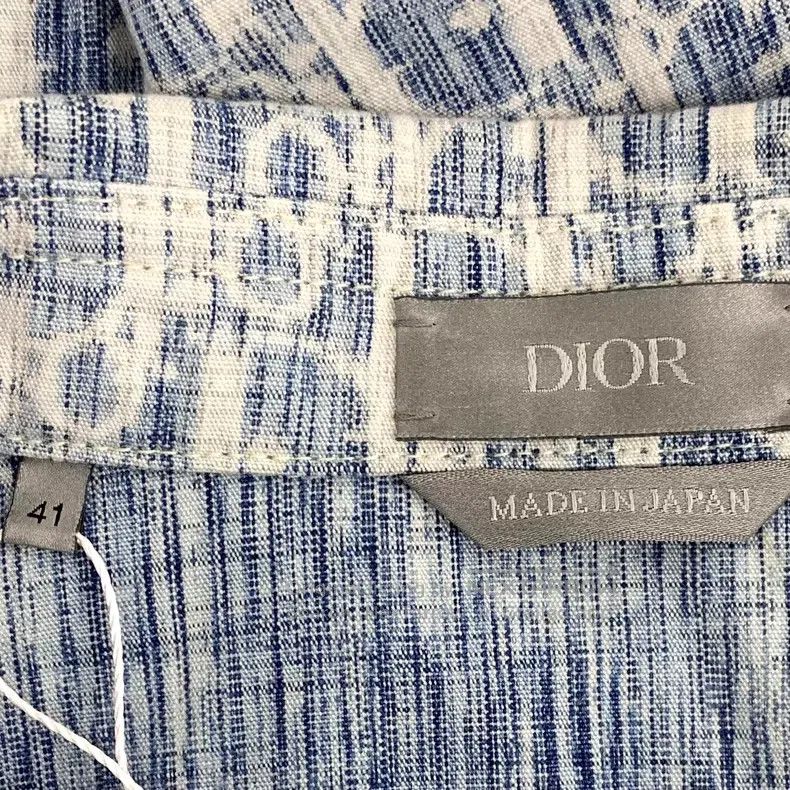 Dior Dior Size 41 Blue logo jacquart full print cotton lapel sin Size US XS / EU 42 / 0 - 6 Thumbnail