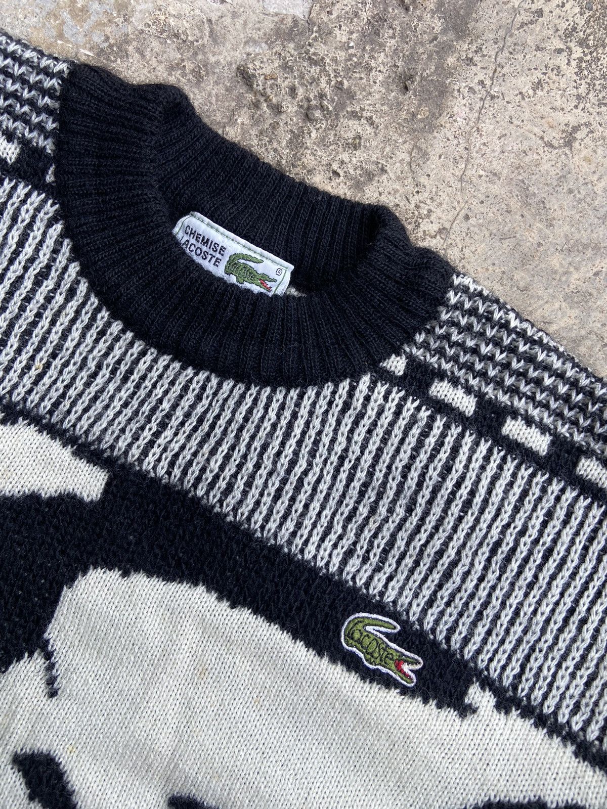 Lacoste VINTAGE 80s/90s CHEMISE LACOSTE Polar Bear Knit Sweater Size US S / EU 44-46 / 1 - 2 Thumbnail