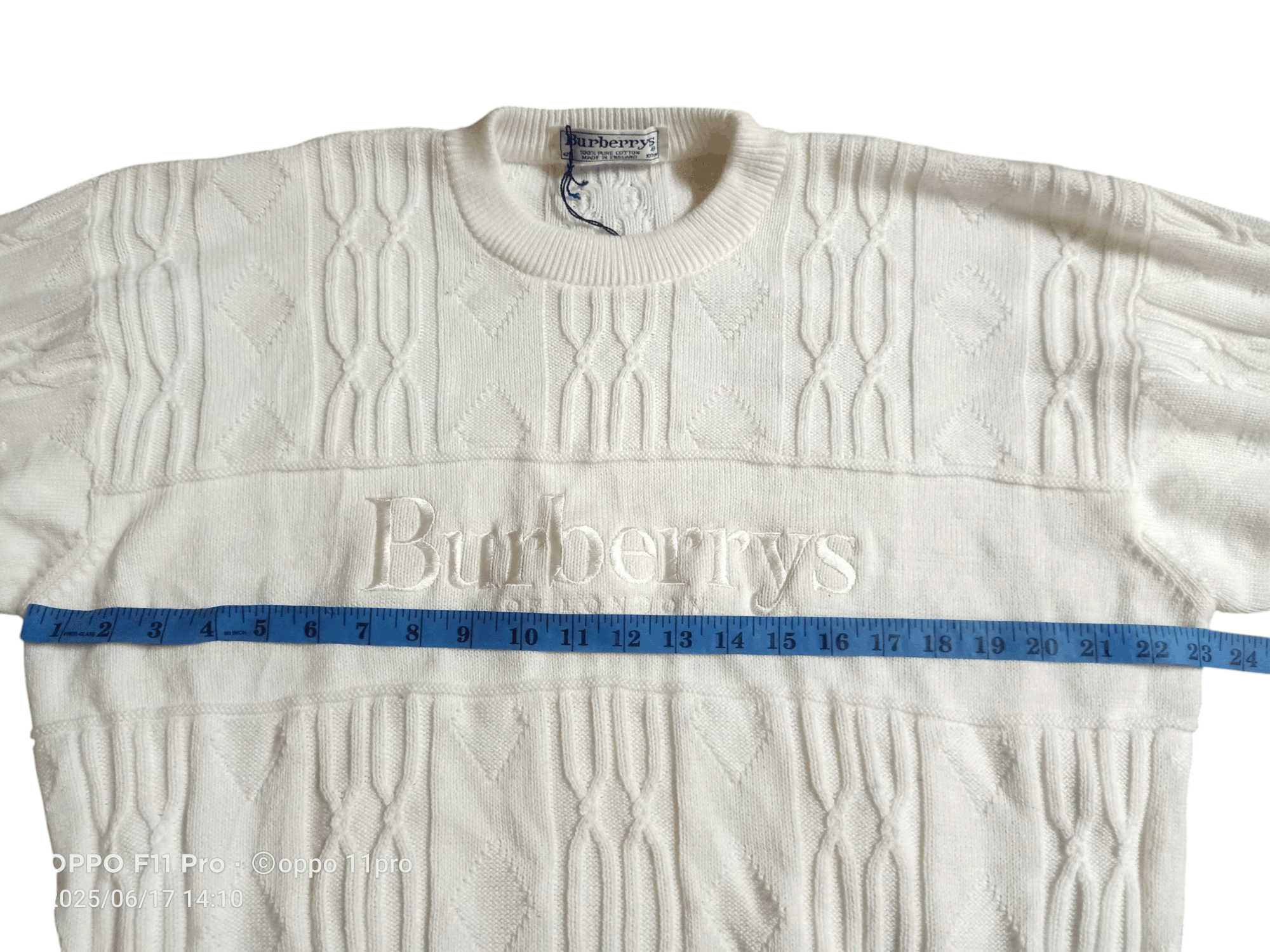 Burberry × Vintage 90s Burberrys Big Logo Of London Knitwear Men Size US L / EU 52-54 / 3 - 7 Thumbnail