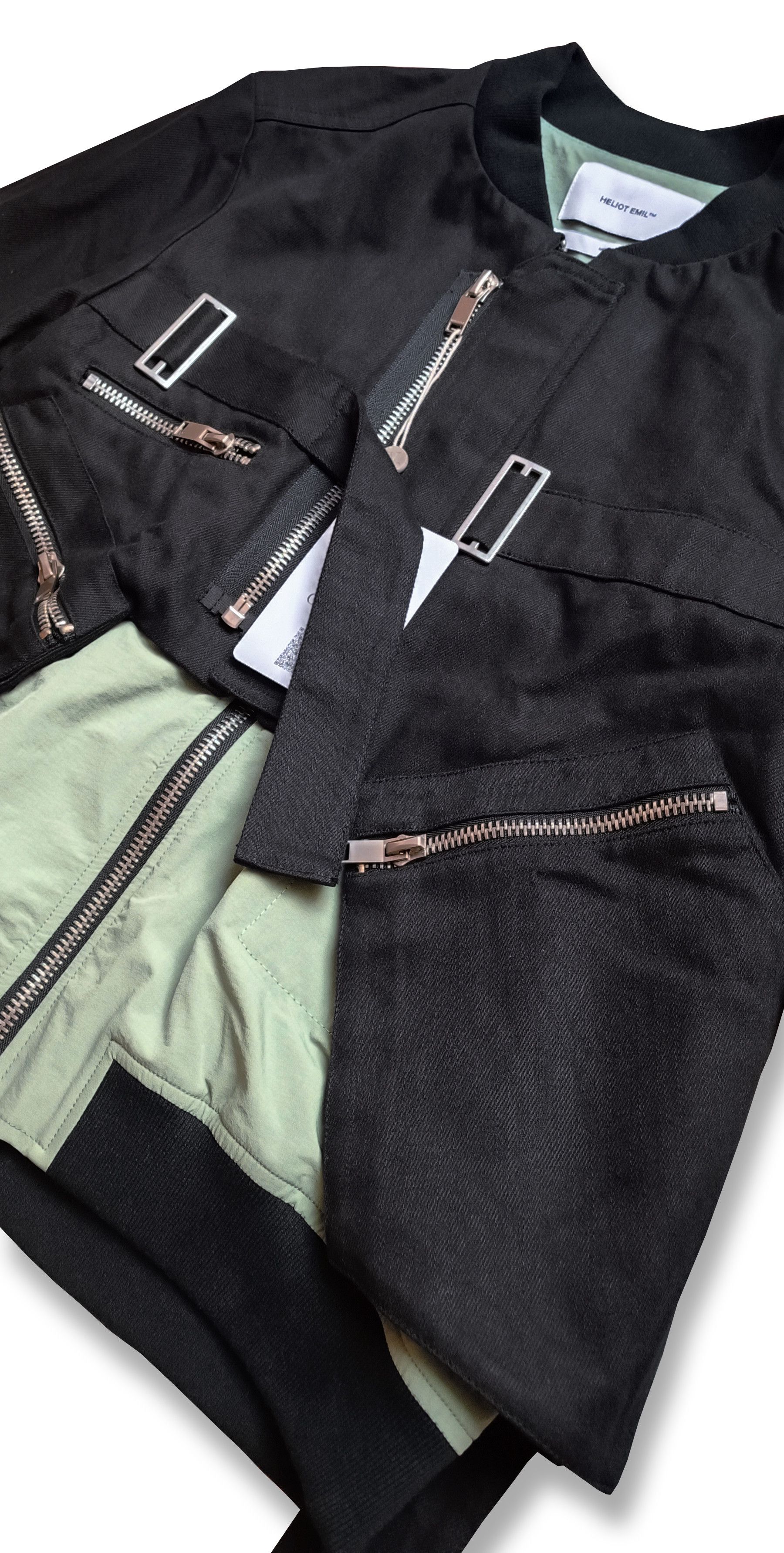 Heliot Emil HELIOT EMIL™ Double Layered Zipped Jacket 'Black' SS18 Size US M / EU 48-50 / 2 - 6 Thumbnail