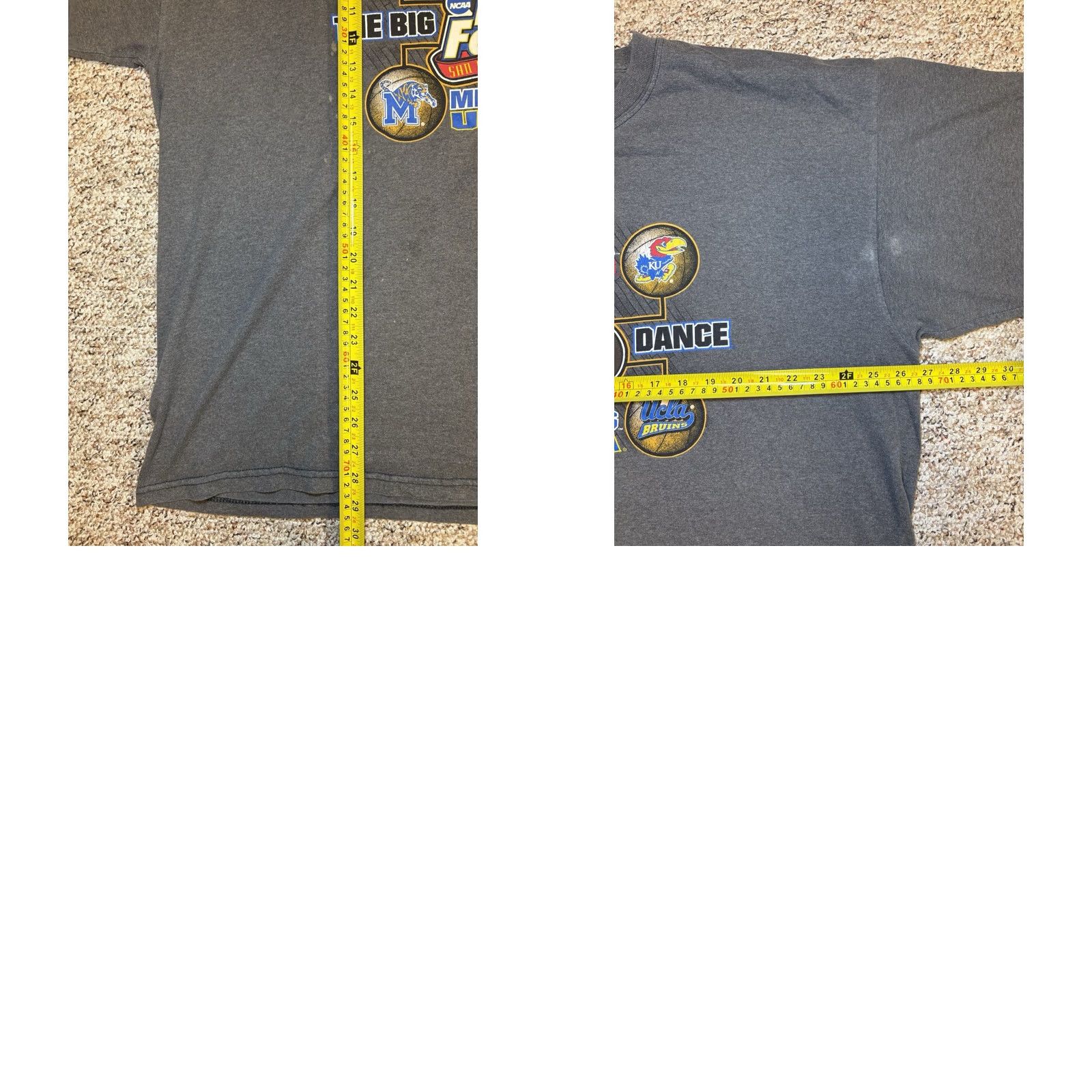 Champion VINTAGE NCAA Final Four Carolina Kansas Memphis UCLA 2008 Men's XXL Basketball T Shirt Size US XXL / EU 58 / 5 - 8 Thumbnail