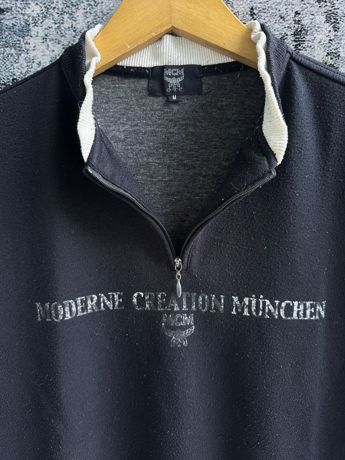 MCM × Vintage Vintage MCM HalfZip Double Collar LONG SLEEVE Size US M / EU 48-50 / 2 - 3 Thumbnail