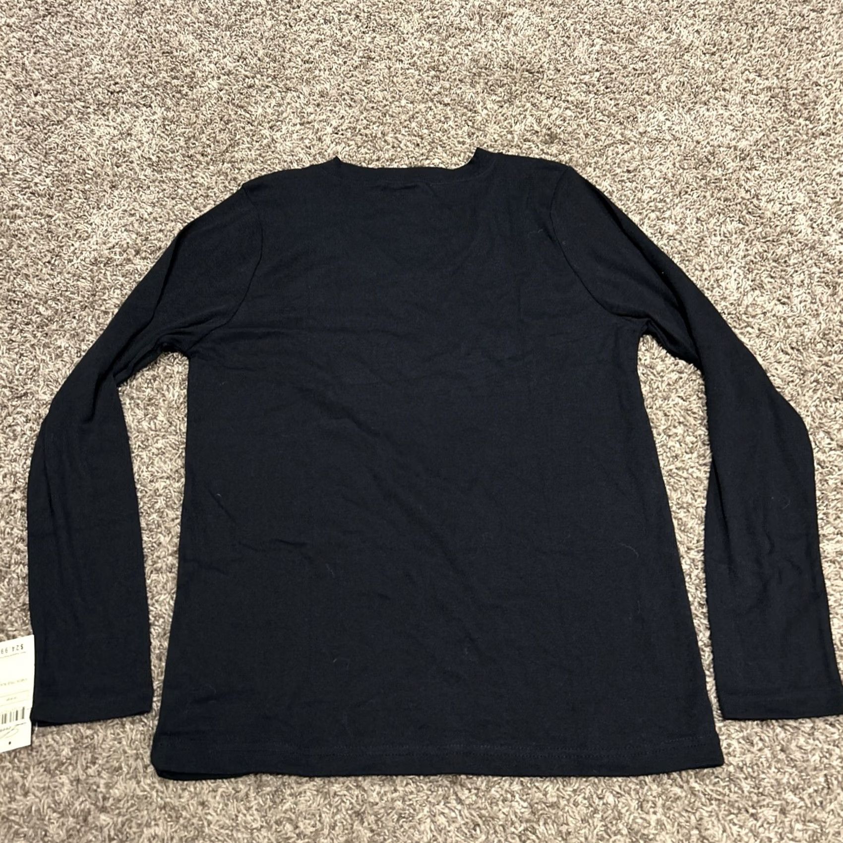 Vintage Leveret Blouse Shirt Women 2XL Black V-Neck Long Sleeve Nwt Cotton Basic Classic Shirt Womens Size XXL / US 16-18 / IT 52-54 - 3 Thumbnail