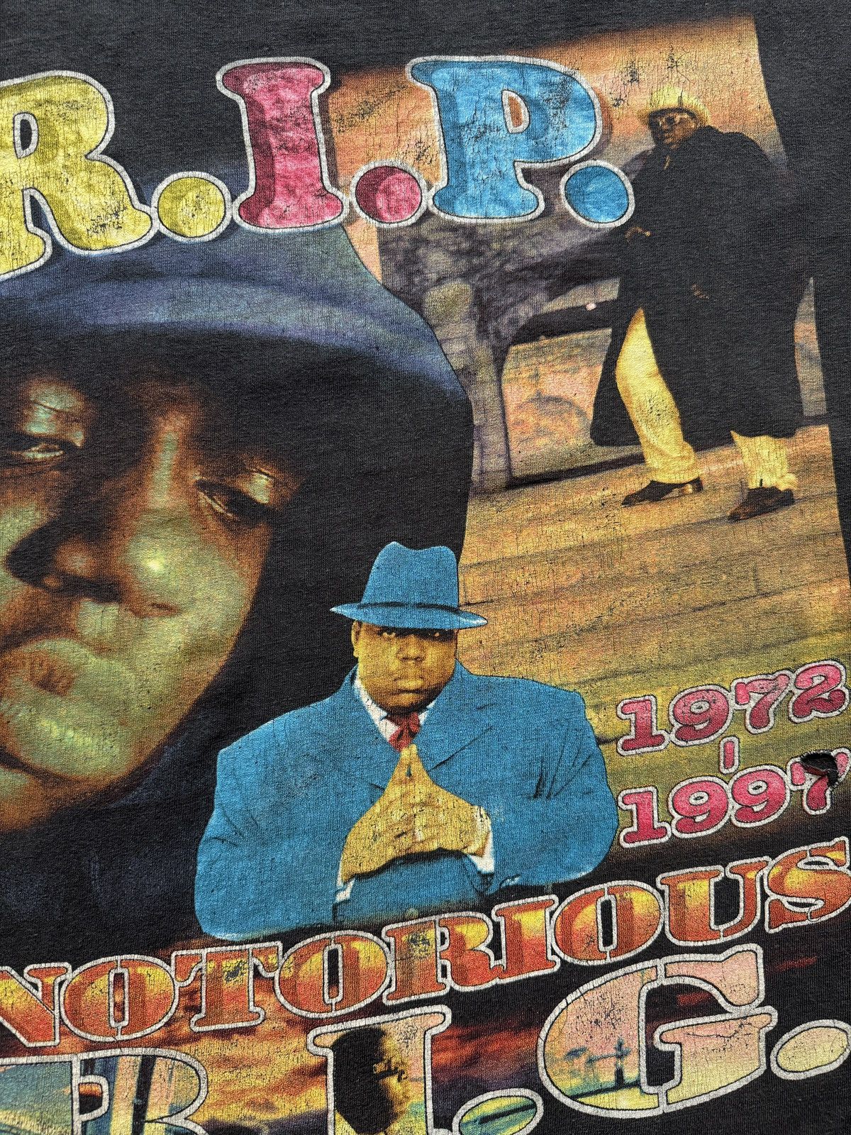 Vintage ‘90s Notorious BIG Biggie Rap Tee Shirt Memorial Nas Wu Tang Size US XL / EU 56 / 4 - 4 Thumbnail