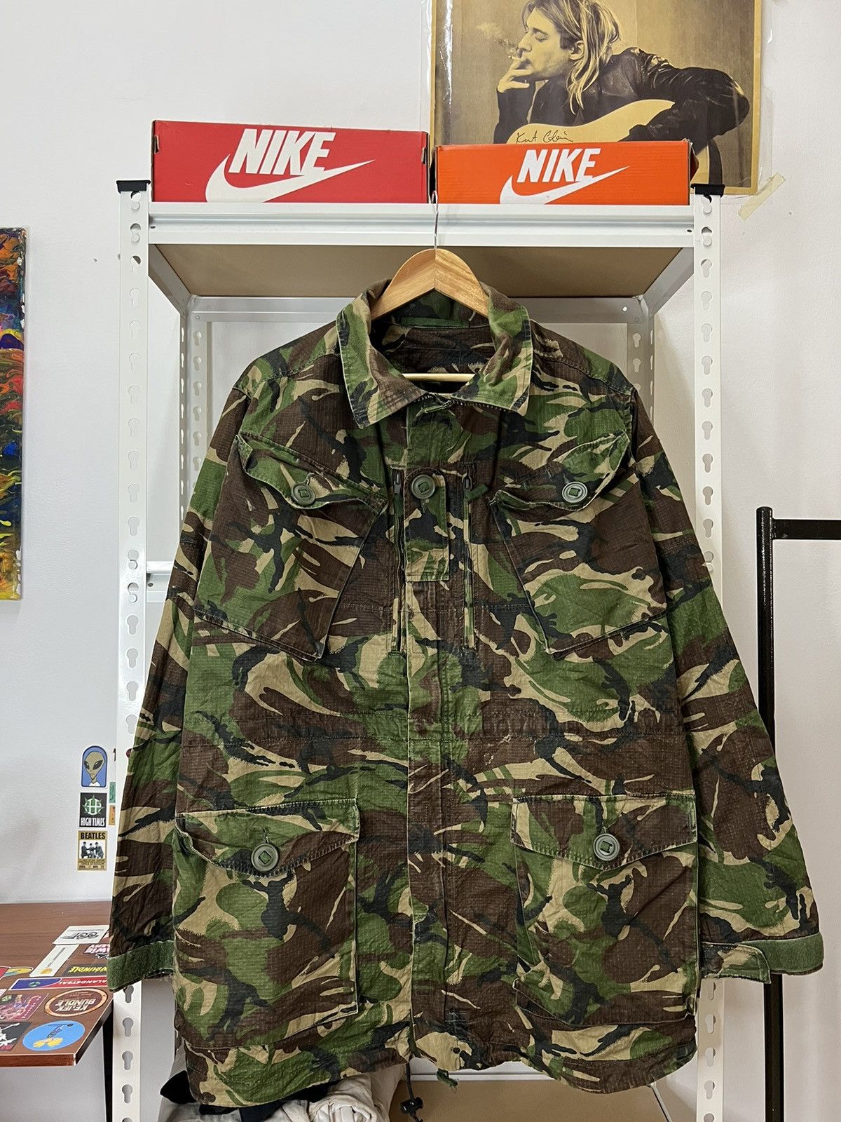 ジャケット・アウター Nigel Cabourn PATCHED MILITARY JACKET Nigel Cabourn LYBRO Work Jacket Coverall Olive Khaki Size 42