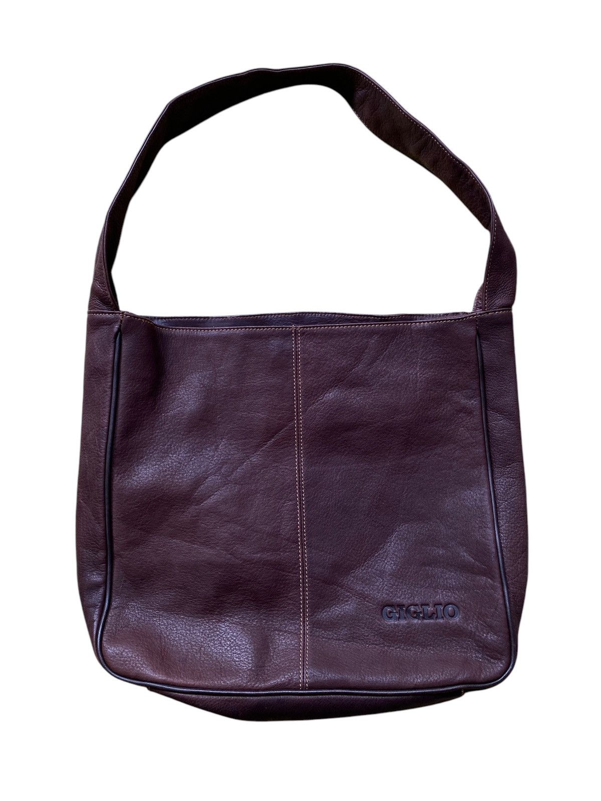 Genuine Leather × Japanese Brand × Leather Vintage Giglo Japan Leather Bag Size ONE SIZE - 1 Thumbnail