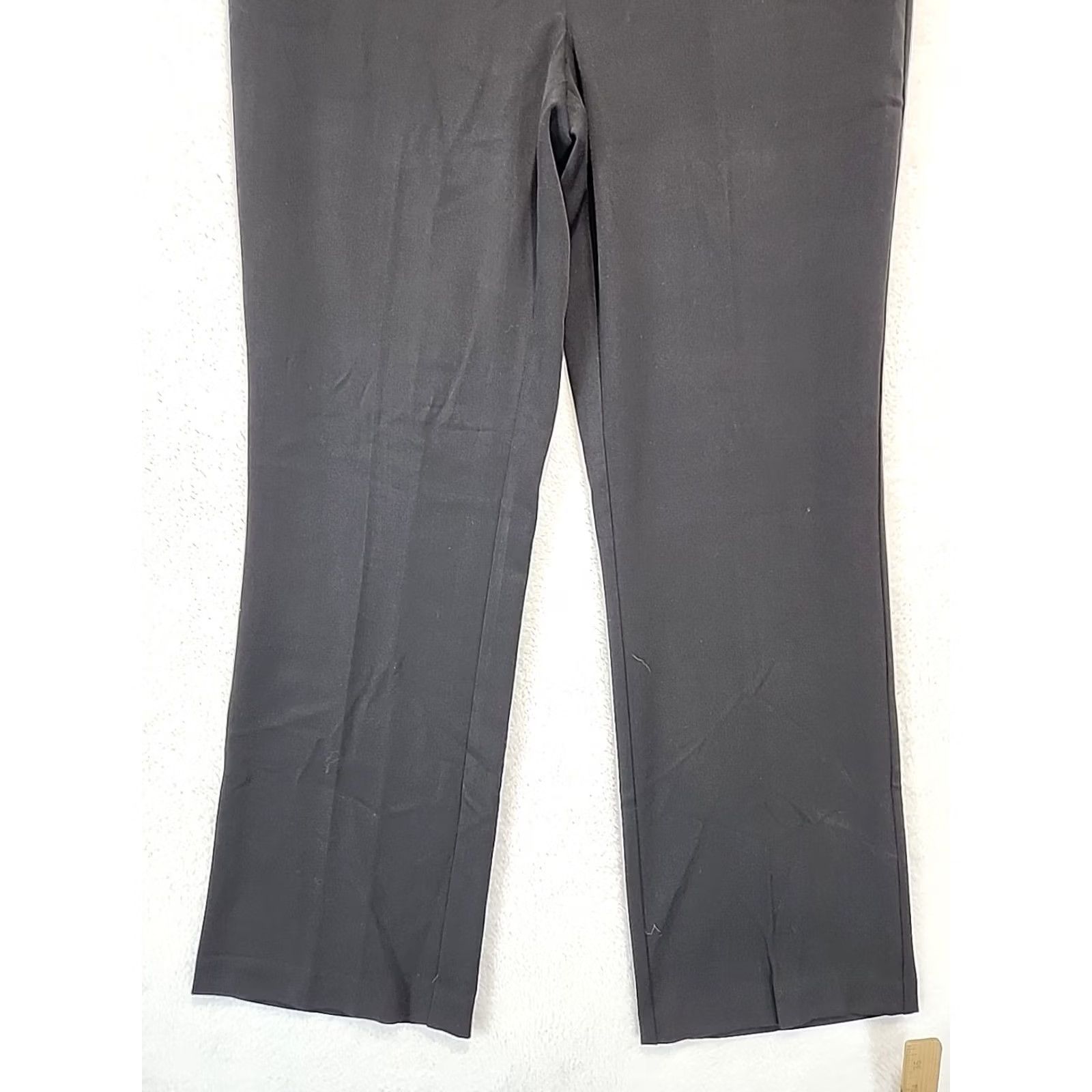 Vintage Maurices Polished Boot Pants Black Flat Front Womens 11/12 Short Bootcut Regular Petite Dress Pants Size 32" / US 10 / IT 46 - 4 Thumbnail