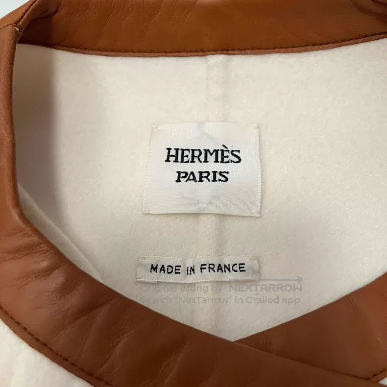 Hermes Hermes White cashmere mid-length coat Size XXS / US 00 / IT 34 - 3 Thumbnail