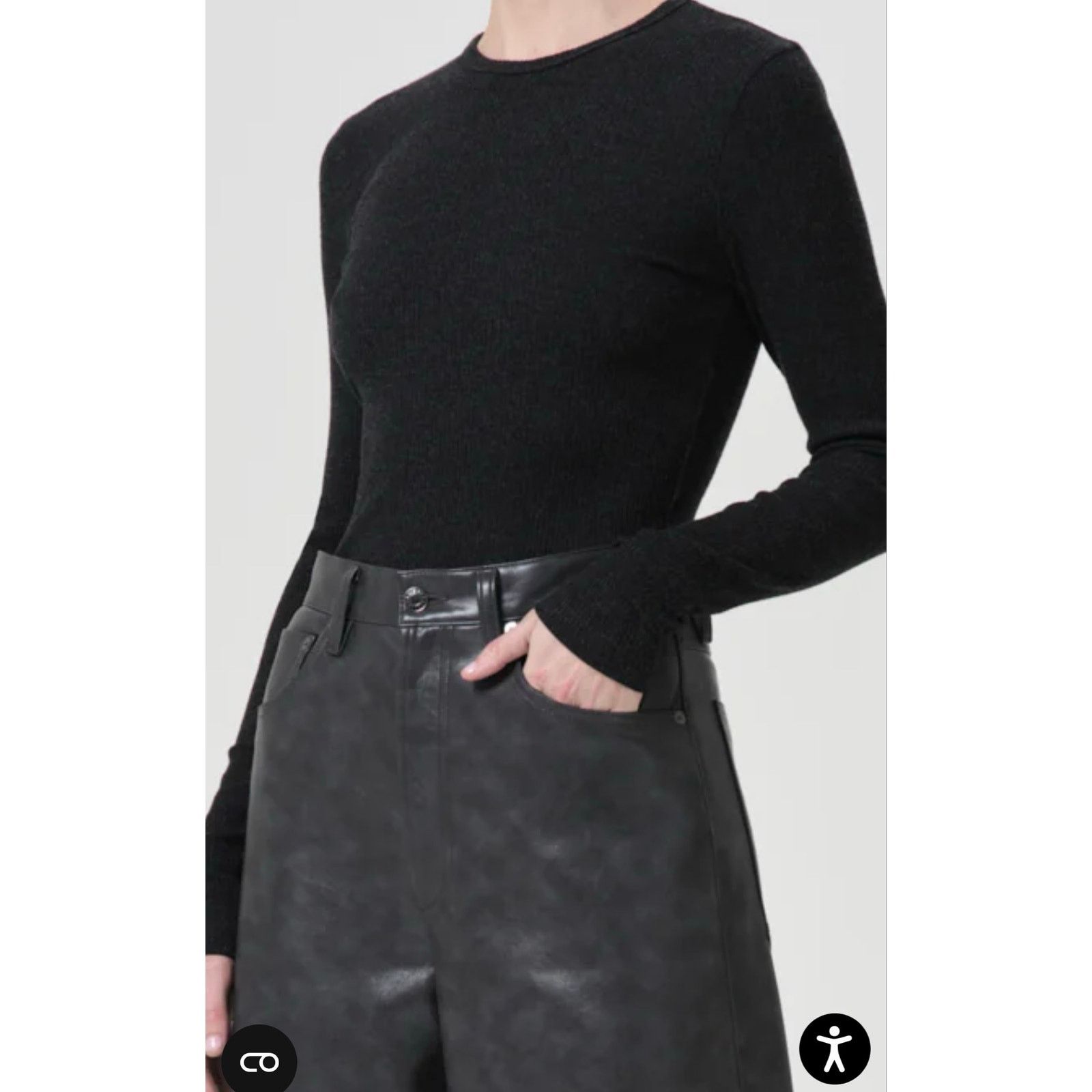 Agolde AGOLDE Delphi Slim Tee Ribbed Crewneck Size Medium KATNISS Size M / US 6-8 / IT 42-44 - 1 Thumbnail