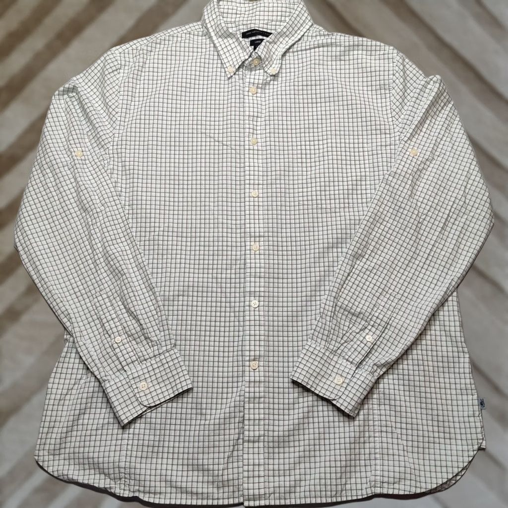 John Varvatos JOHN VARVATOS LUXE Men Button-Up Shirt 2XL Brown Check Long Sleeve Casual Travel Size US XXL / EU 58 / 5 - 1 Thumbnail