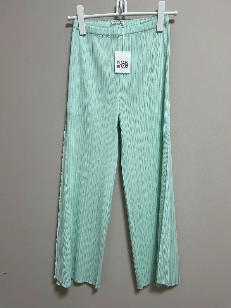 Issey Miyake Issey Miyake size:3 Mint green pleated pants Size 42" / US 20 - 2 Thumbnail
