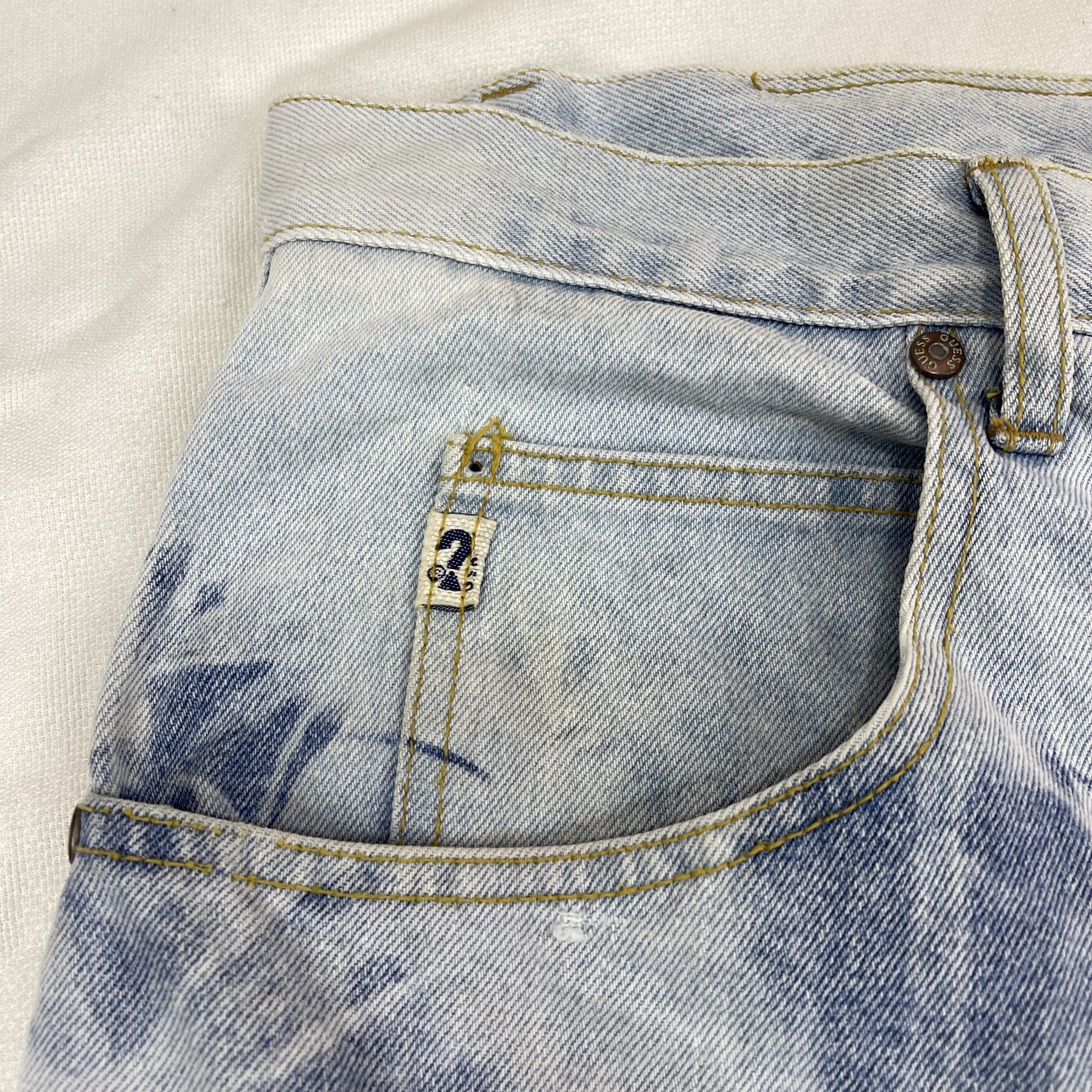 Guess 90s Vintage GUESS Custom Acid Wash Denim #1219/AQ Size US 38 / EU 54 - 3 Thumbnail