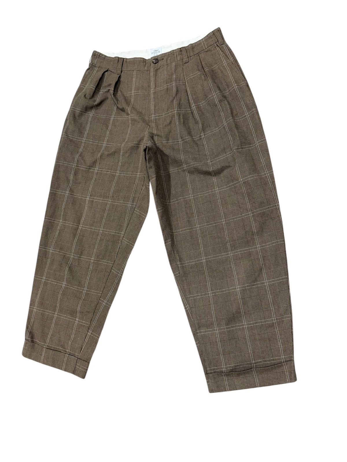 Japanese Brand × Junya Watanabe JAPAN BRAND COEN PLAID WIDE PANTS BALLON STYLE LONG RISE Size US 32 / EU 48 - 3 Thumbnail