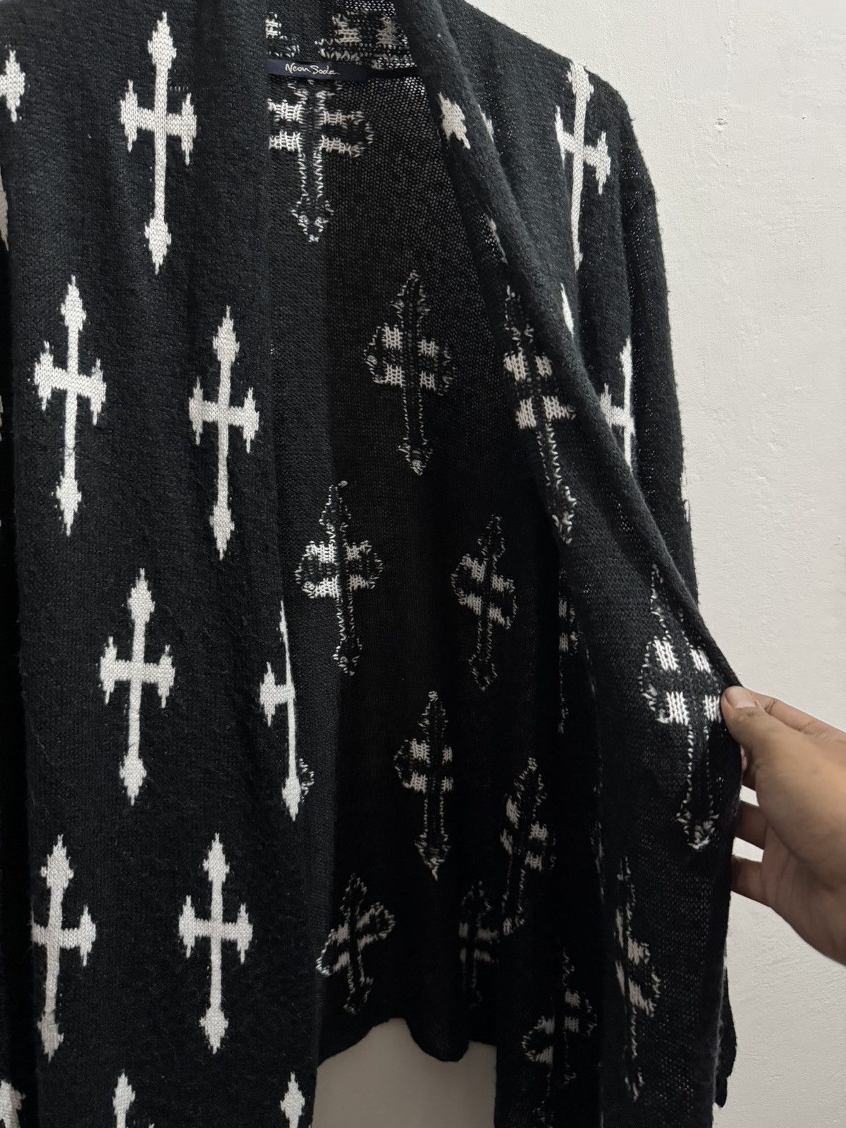 Hysteric Glamour × If Six Was Nine × Japanese Brand Y2k Neon Soda cross ifsixwasnine long cardigan Size US L / EU 52-54 / 3 - 5 Thumbnail
