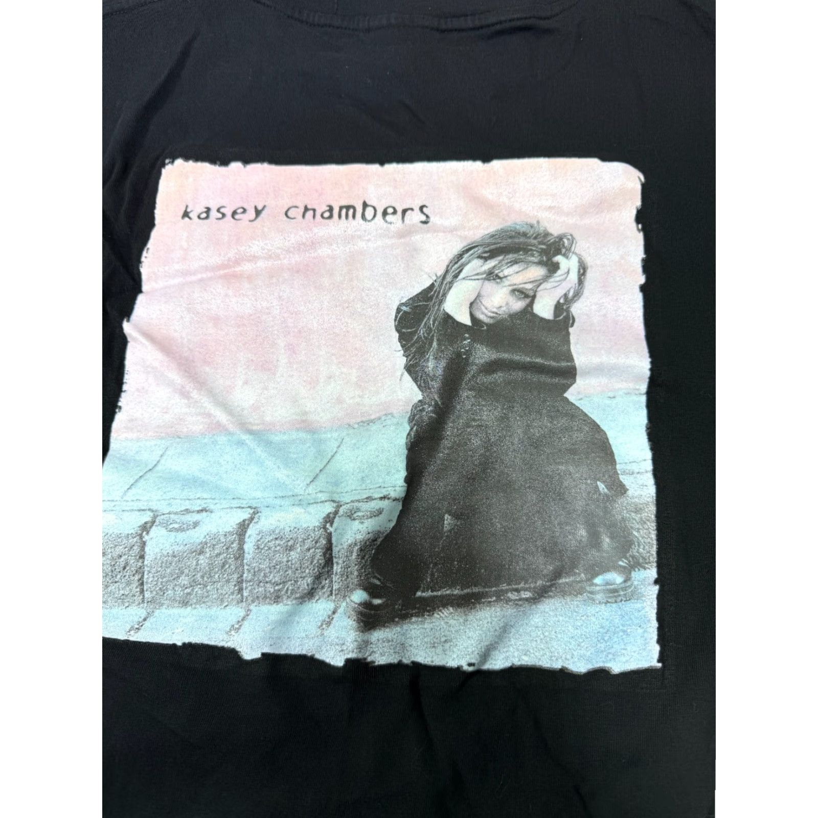 Vintage VINTAGE KASEY CHAMBERS THE CAPTAIN T-SHIRT Size L Black Graphic Print 90s Rock Band Mens Size US L / EU 52-54 / 3 - 7 Thumbnail