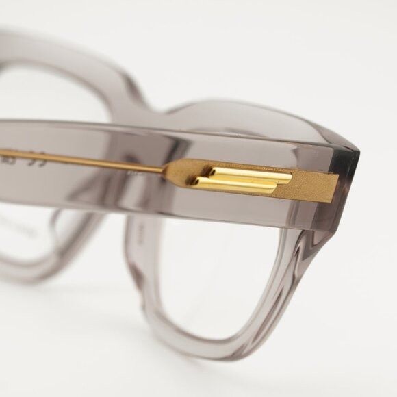 Bottega Veneta Bottega Veneta BV1361O 010 Eyeglasses Transparent Grey 50mm Size ONE SIZE - 3 Thumbnail
