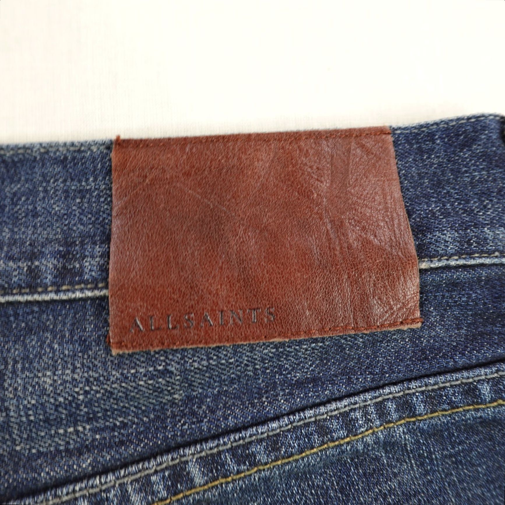 Allsaints AllSaints Jeans Mens 30 Blue Denim Button Fly Straight Leg Size US 31 - 7 Thumbnail