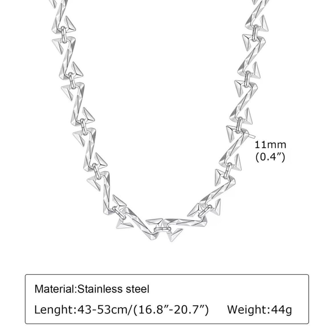 Jewelry Vnox 11mm Chain Necklaces for Men Women Size ONE SIZE - 3 Thumbnail