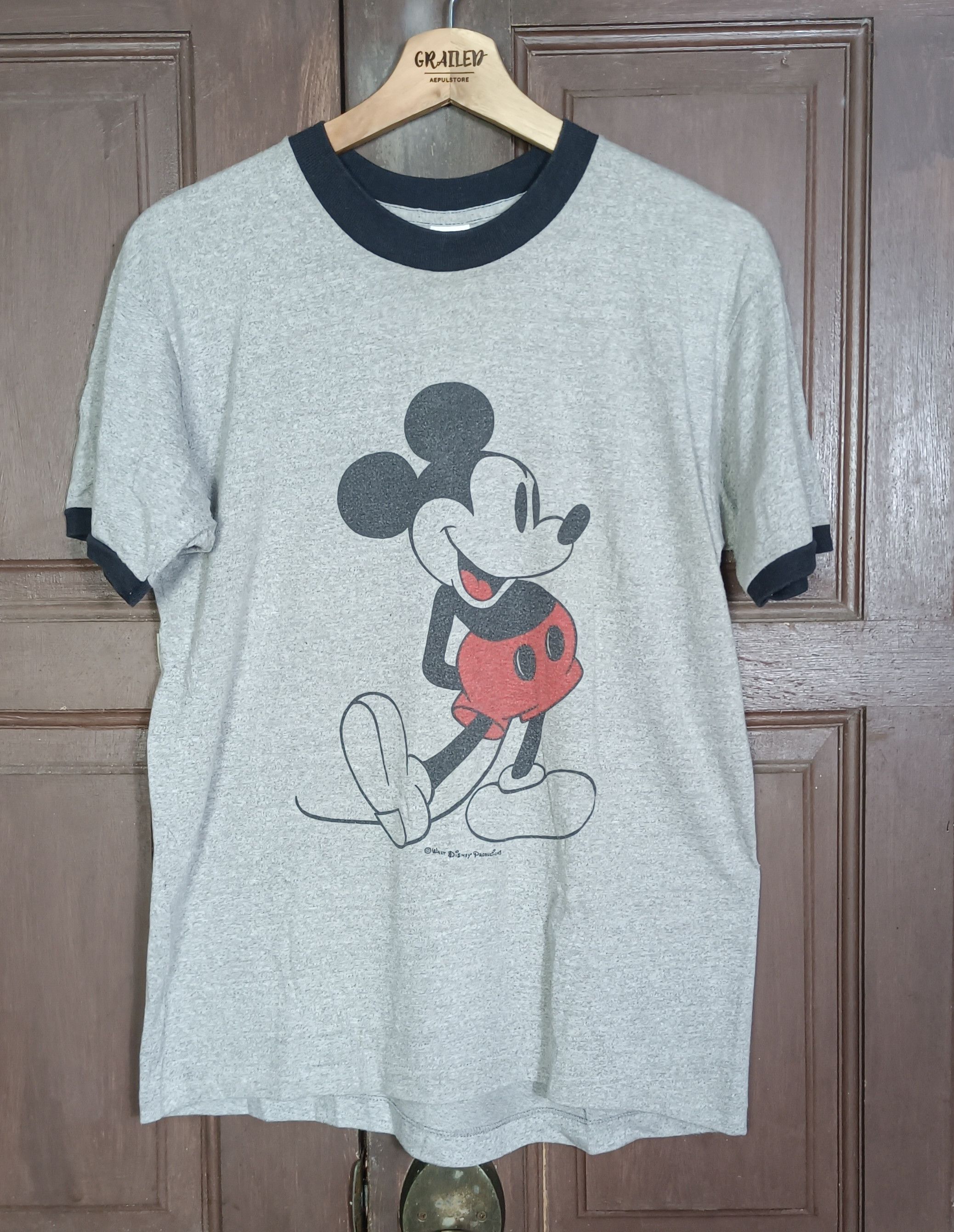 Mickey Mouse Vintage 80s🔥 Mickey Mouse Tropix Togs Ringer Size US M / EU 48-50 / 2 - 1 Thumbnail
