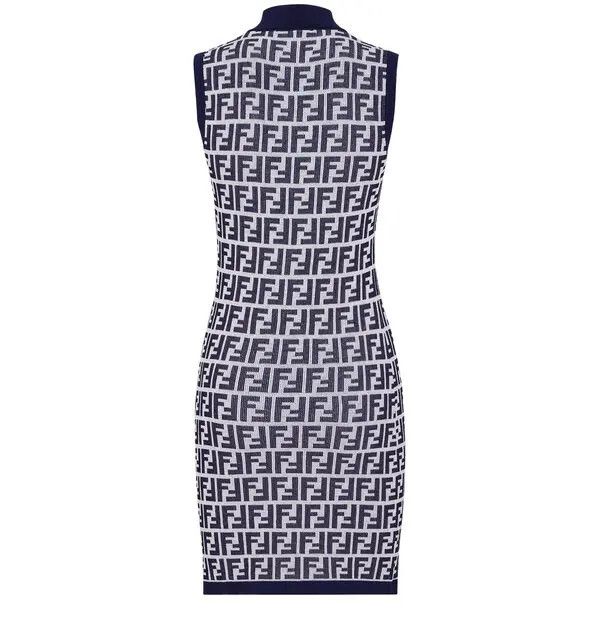 Fendi o1s1wg110425 Dress in Black & White Size S / US 4 / IT 40 - 2 Thumbnail