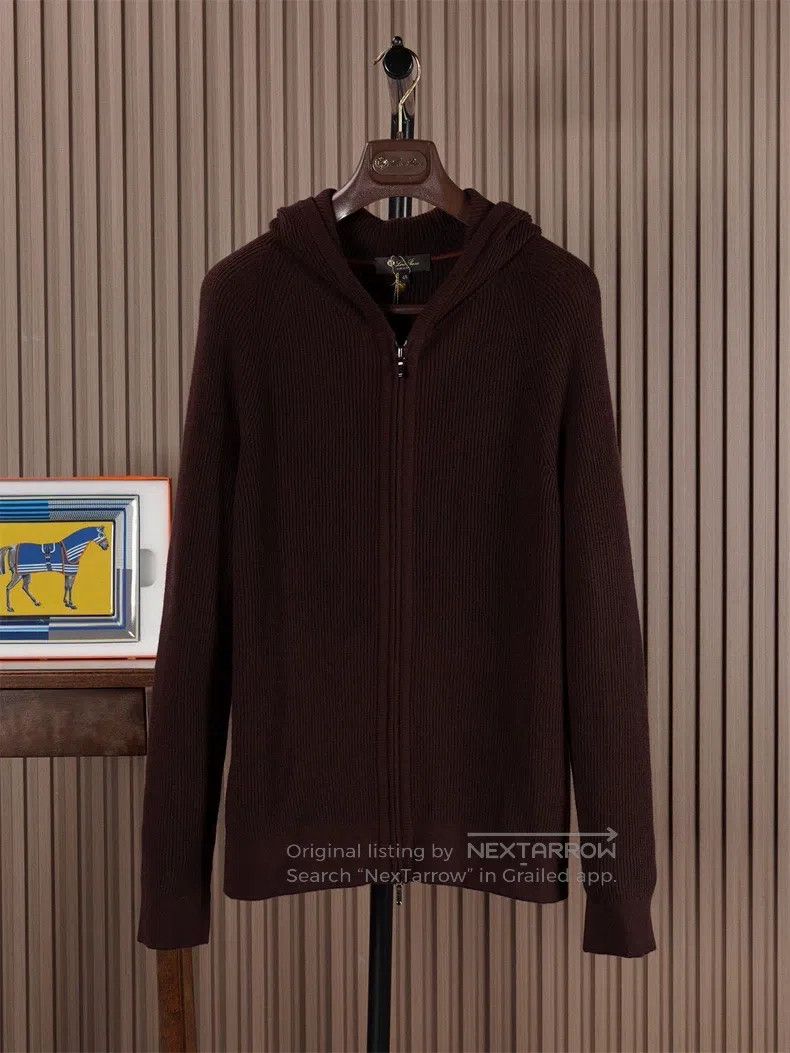 Loro Piana LORO PIANA Men's thick double wool knit hooded coat for au Size US M / EU 48-50 / 2 - 1 Thumbnail