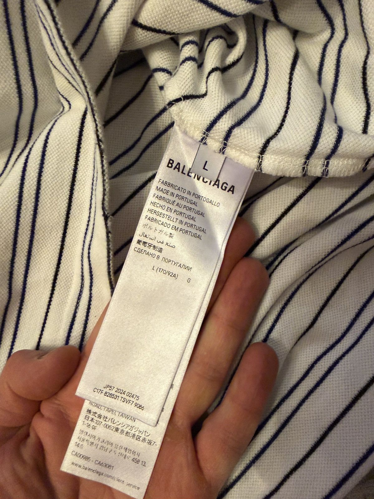 Balenciaga LAUREL STRIPED POLO Size US L / EU 52-54 / 3 - 3 Thumbnail
