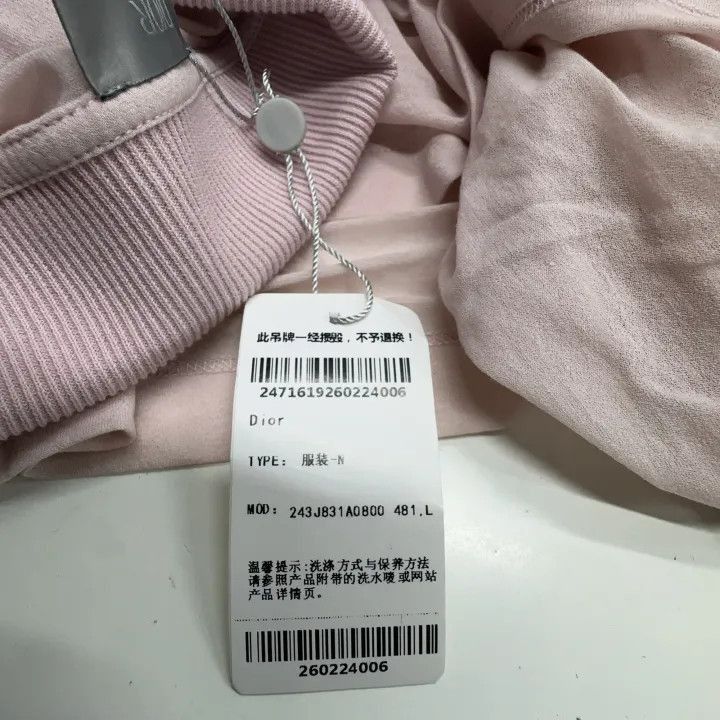 Dior Dior Dior Men's Long Sleeve Polo Shirt in Pink 0079-2507 Size US L / EU 52-54 / 3 - 5 Thumbnail