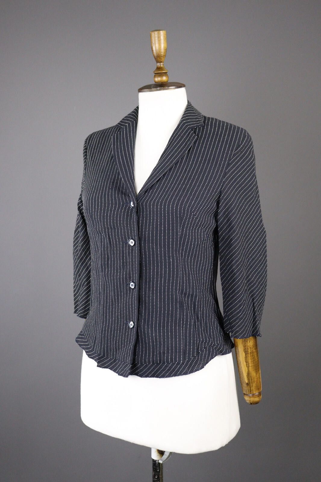 Designer Ladies Marc Cain Gray Wool Classic Blazer Jacket Size 2 Size XS / US 0-2 / IT 36-38 - 1 Thumbnail