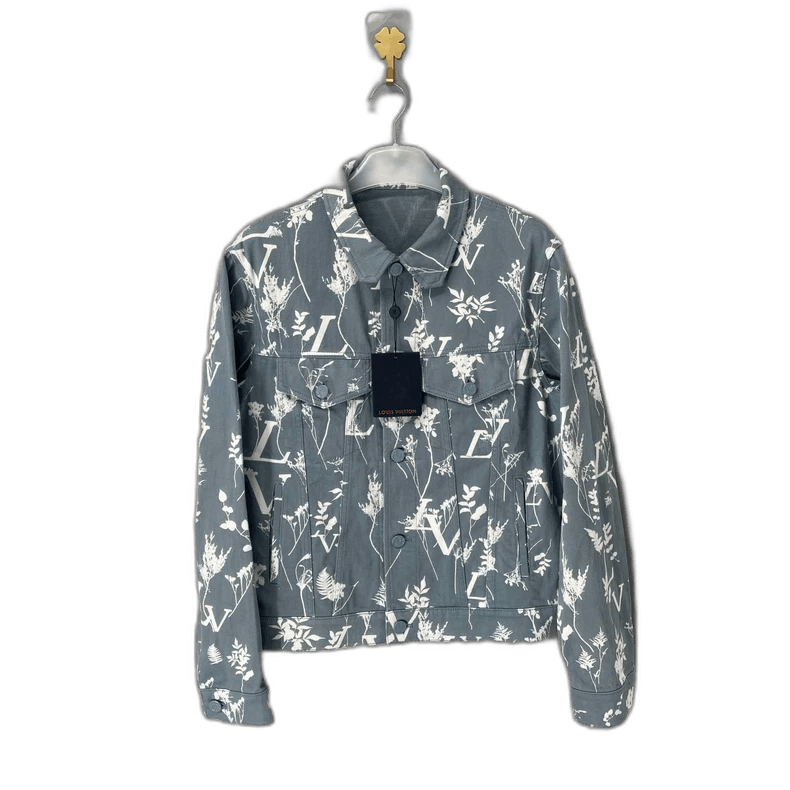Louis Vuitton Louis Vuitton Gray Floral Denim Jacket Size US M / EU 48-50 / 2 - 1 Thumbnail