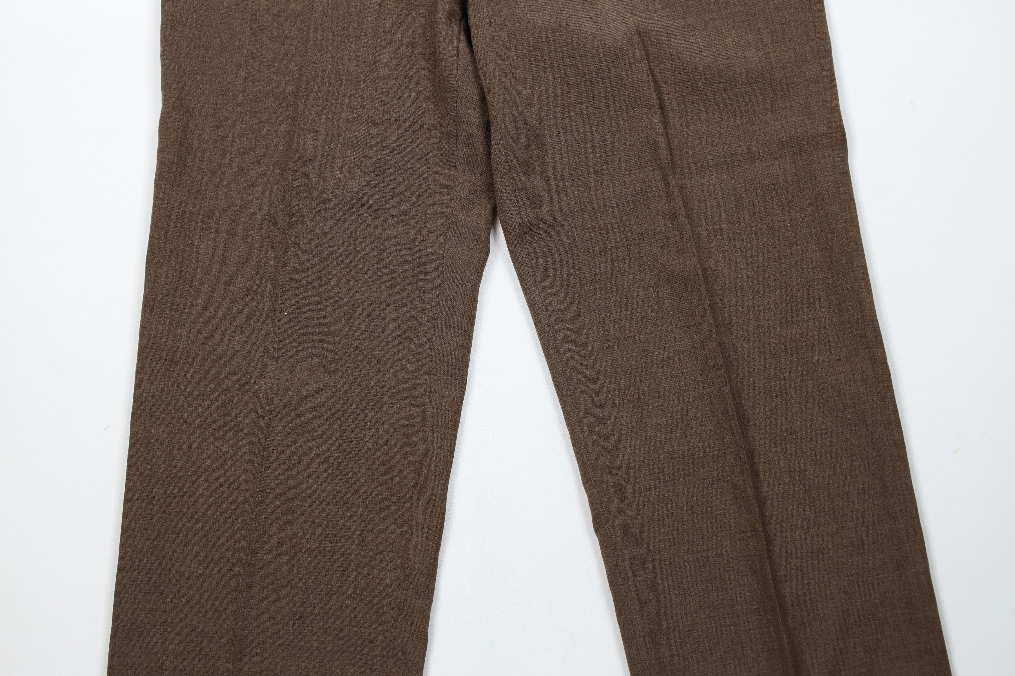 Vintage Vintage 70s Streetwear Wool Wide Leg Chino Pants Brown USA Size US 36 / EU 52 - 3 Thumbnail