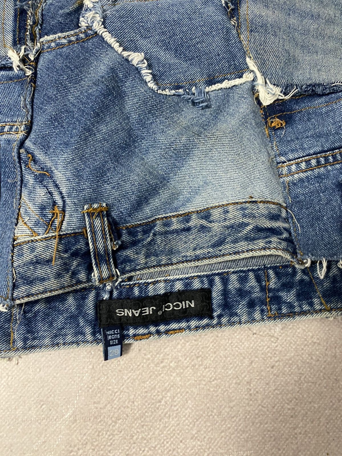 Vintage Avant Garde denim vintage custom y2k skirt Size 29" - 5 Thumbnail