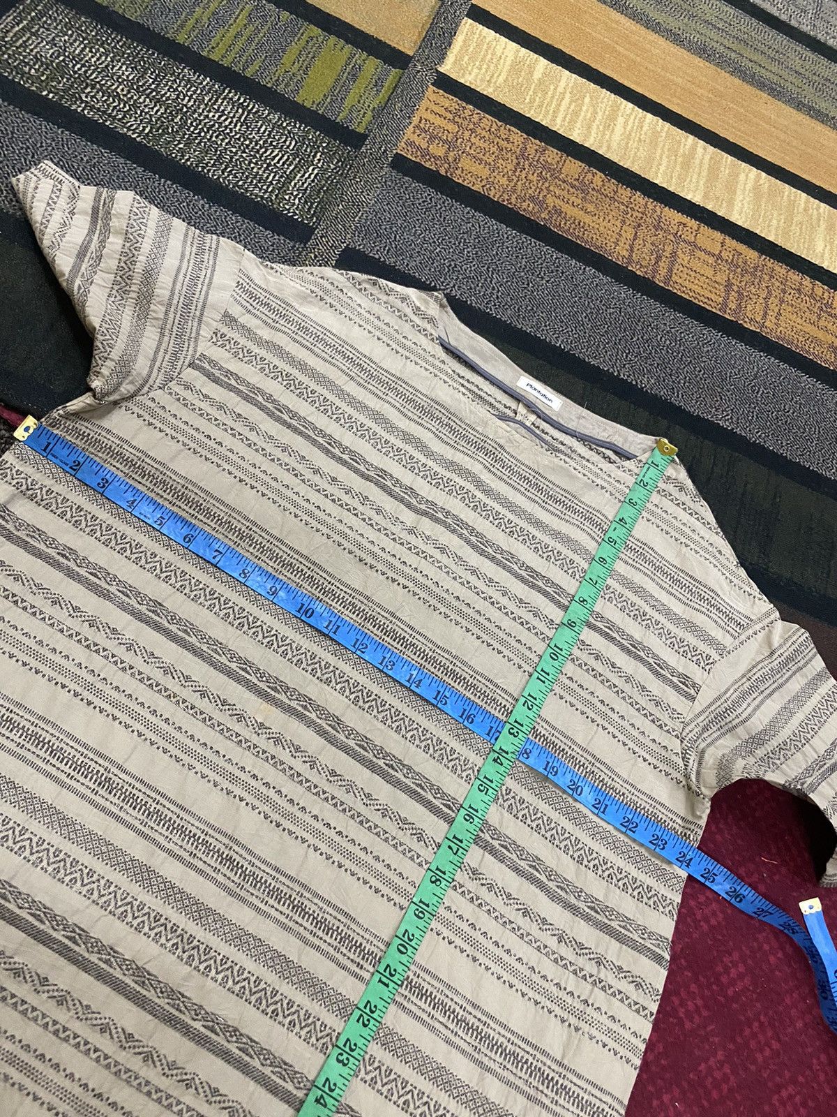 Designer × Issey Miyake × Japanese Brand PLANTATION BY ISSEY MIYAKE STRIPED SPLICED TEE Size M / US 6-8 / IT 42-44 - 6 Thumbnail