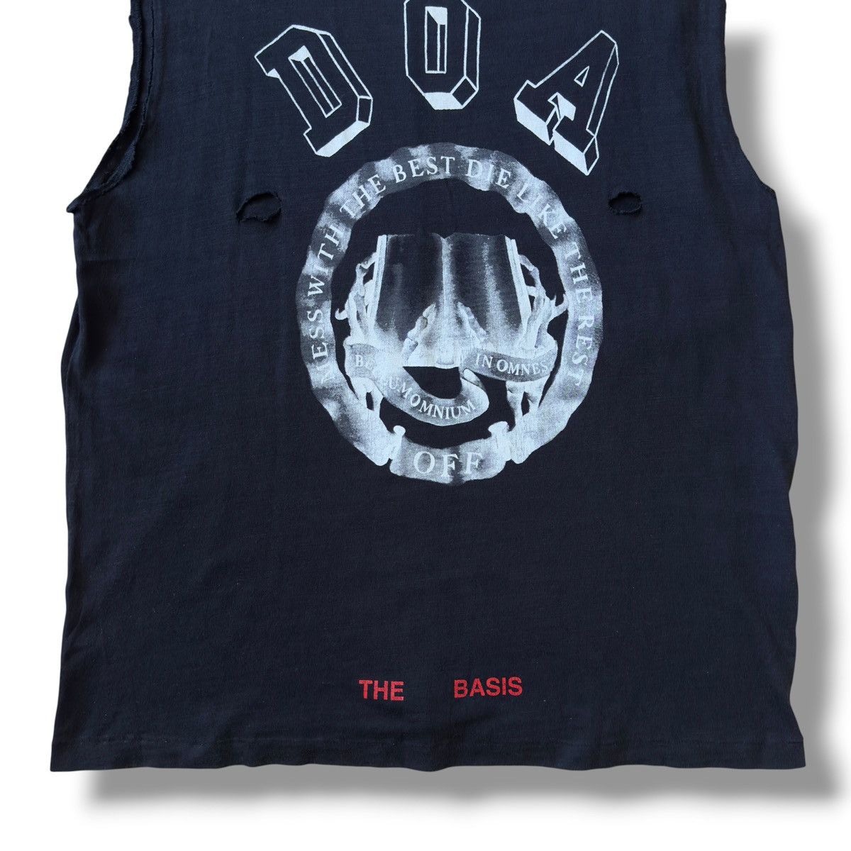 Off-White FW15 Off-White D.O.A Distressed Tshirt Size US L / EU 52-54 / 3 - 4 Thumbnail