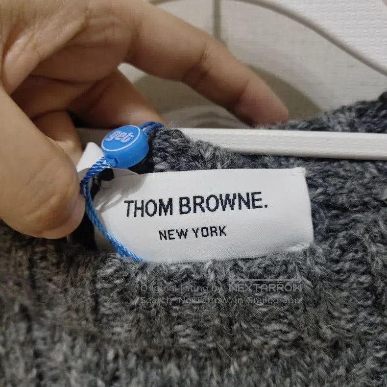 Thom Browne Thom Browne Wool sweater with four stripes Size US L / EU 52-54 / 3 - 4 Thumbnail
