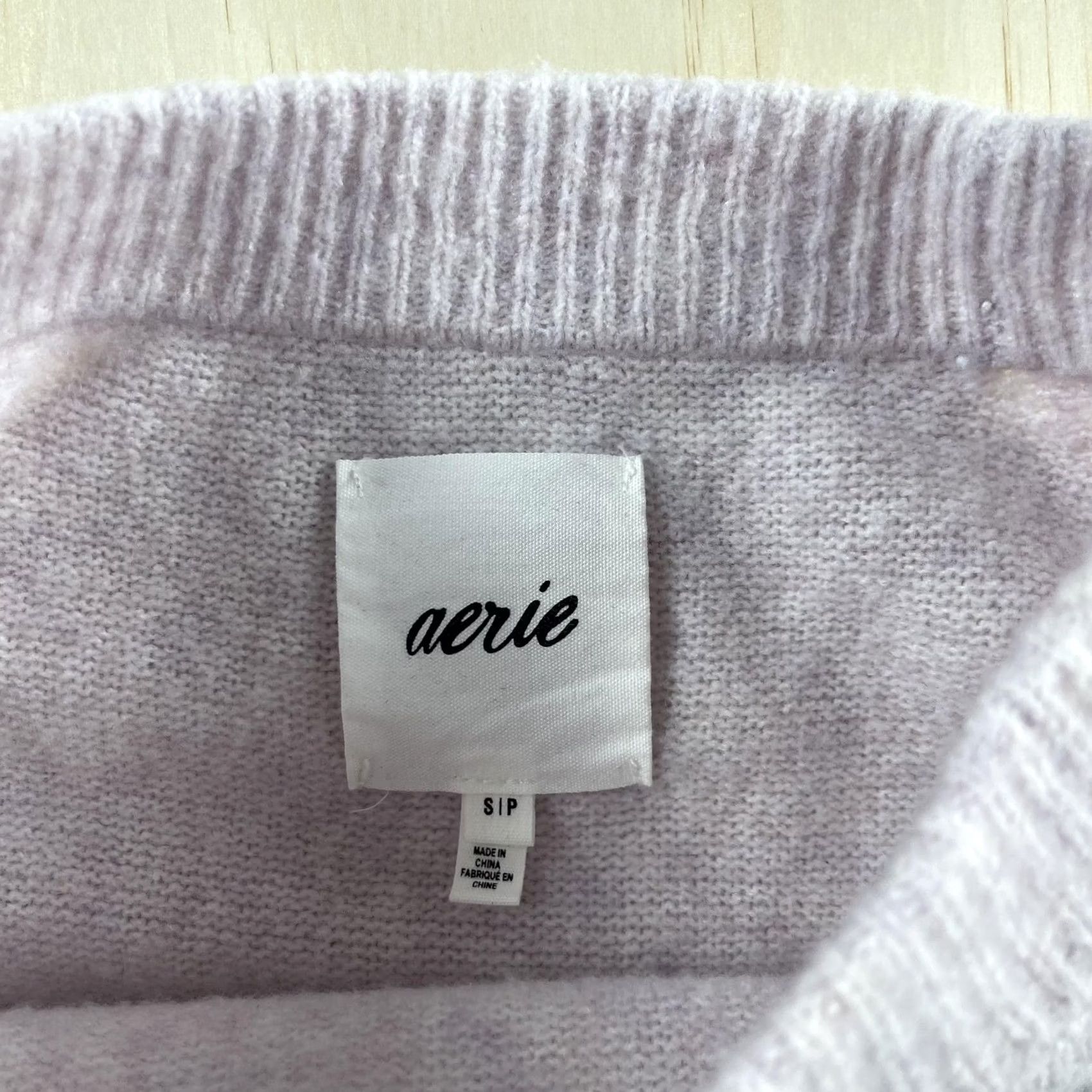 Vintage Aerie Sweater Womens Small Pink Mock Neck Knit Long Sleeve Pullover Relaxed Fit Size S / US 4 / IT 40 - 2 Thumbnail