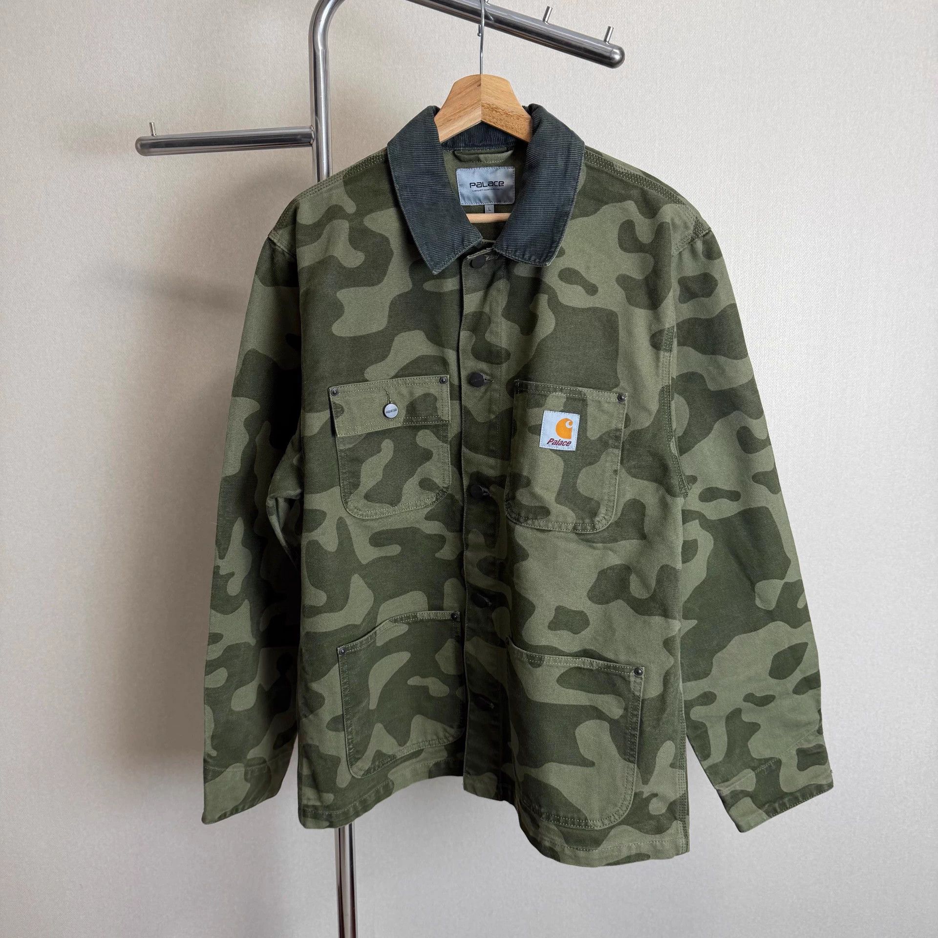 Palace Palace x Carhartt WIP Camo Panelled Flight Green Jacket Size US L / EU 52-54 / 3 - 1 Thumbnail