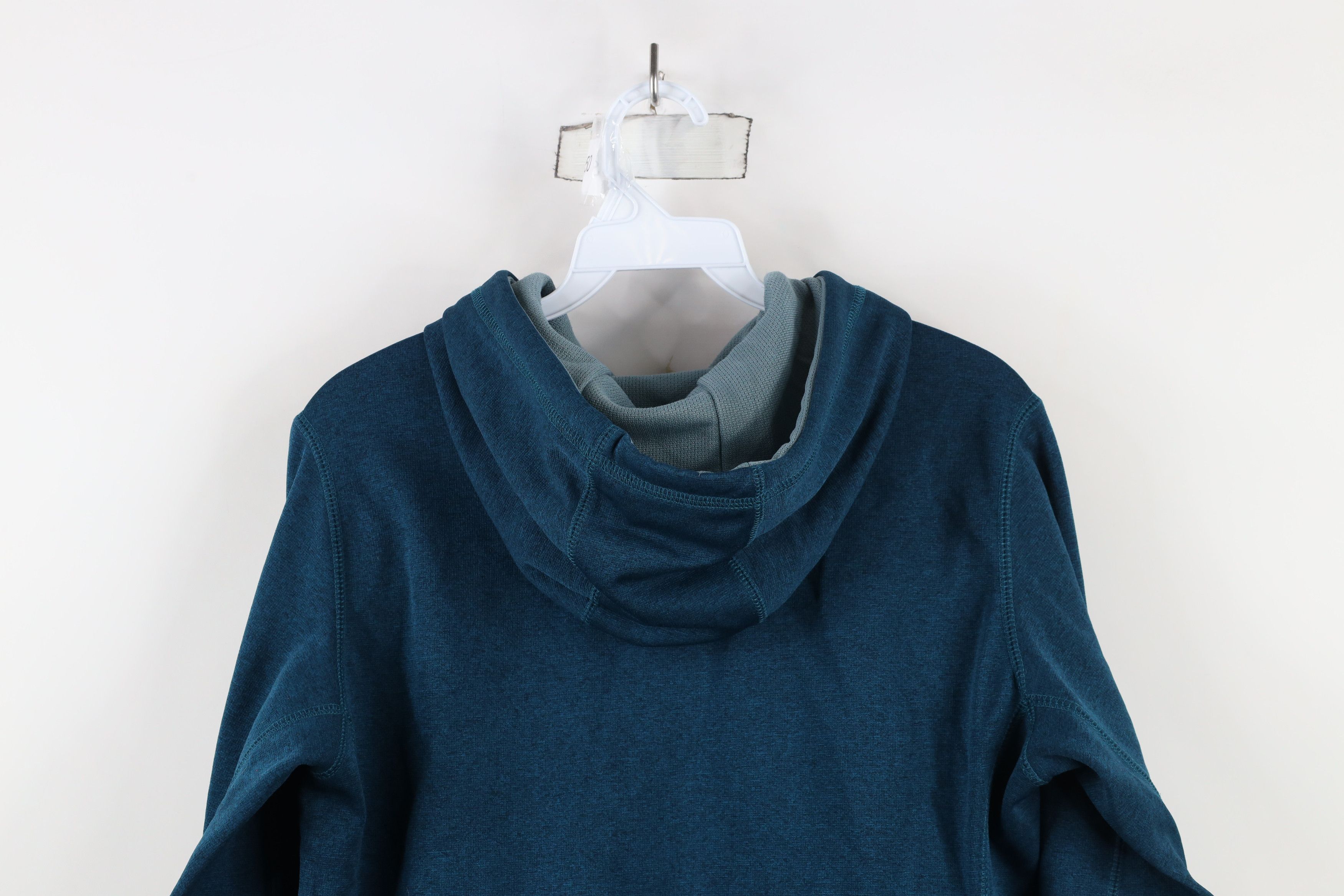 Carhartt × Vintage Vintage Y2K Carhartt Knit Hoodie Sweatshirt Heather Blue Size S / US 4 / IT 40 - 10 Thumbnail