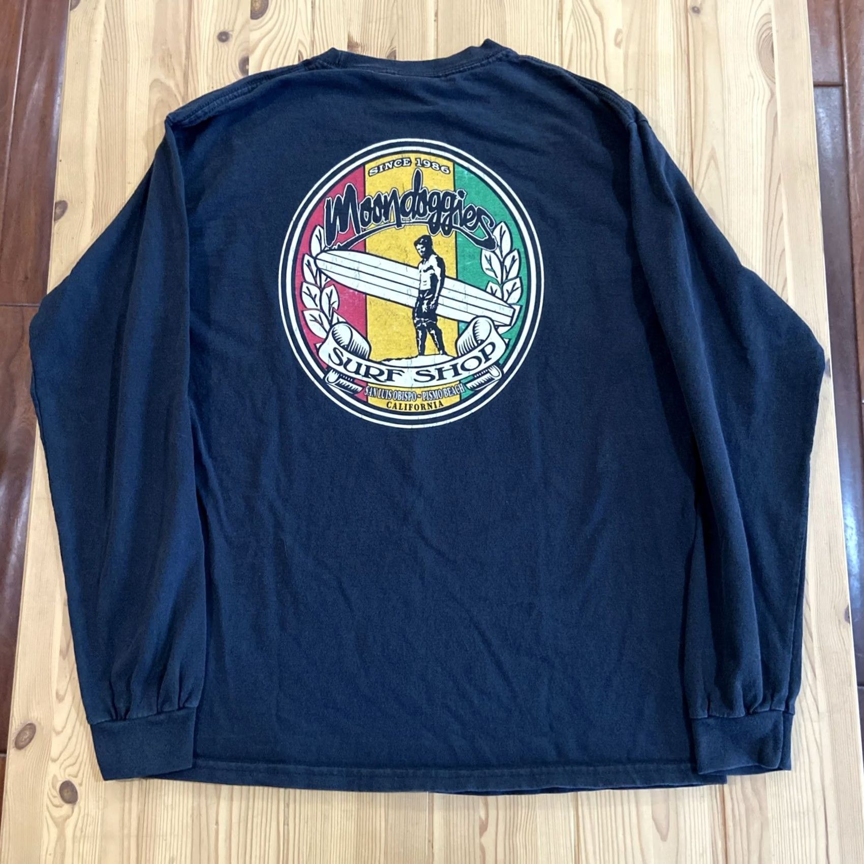 Vintage VINTAGE Moondoggies OG Beach Club Mens T Shirt Long Sleeve Crew Neck S Black 90s Beach California Grunge Distressed Size US S / EU 44-46 / 1 - 6 Thumbnail