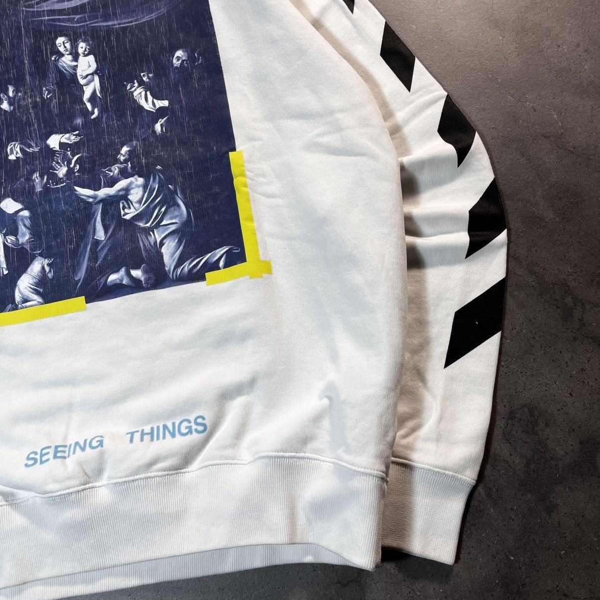 Off-White Off White Virgil Abloh Diagonals Caravaggio Crewneck Sweat Size US XL / EU 56 / 4 - 5 Thumbnail